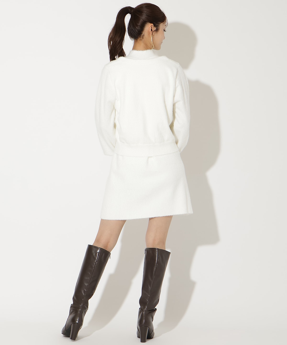 ラメフェザーニットアンサンブル