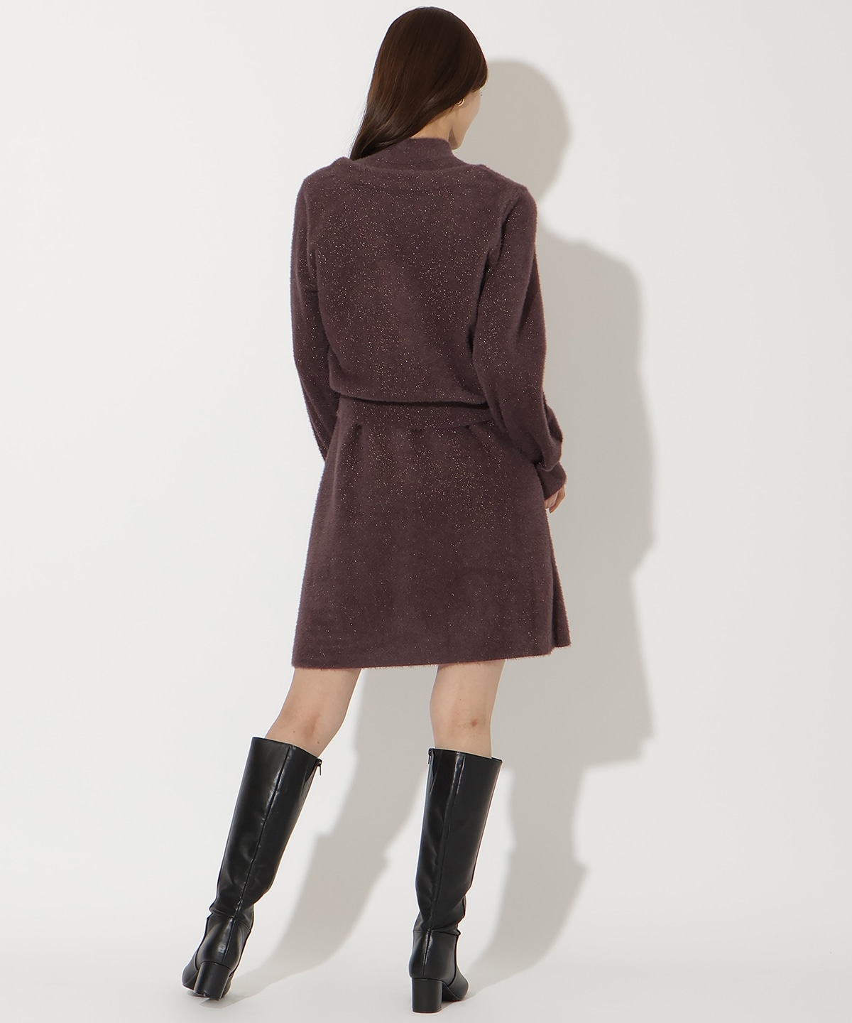 ラメフェザーニットアンサンブル