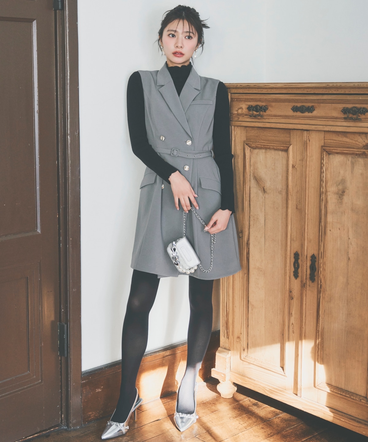 2WAYテーラードジレミニワンピース