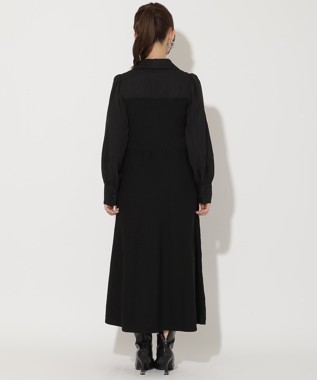 ニットビスチェ風スキッパーワンピース