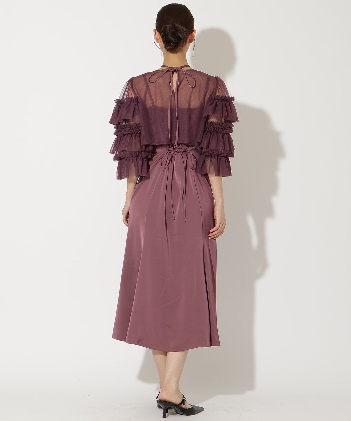 ティアードスリーブレイヤードドレス