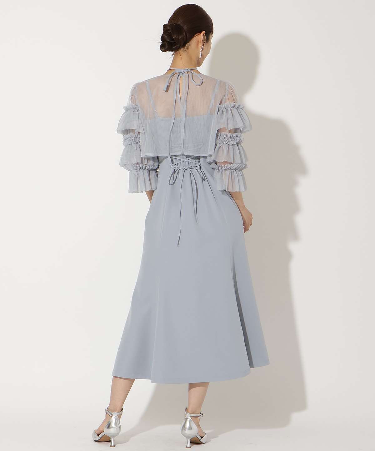 ティアードスリーブレイヤードドレス