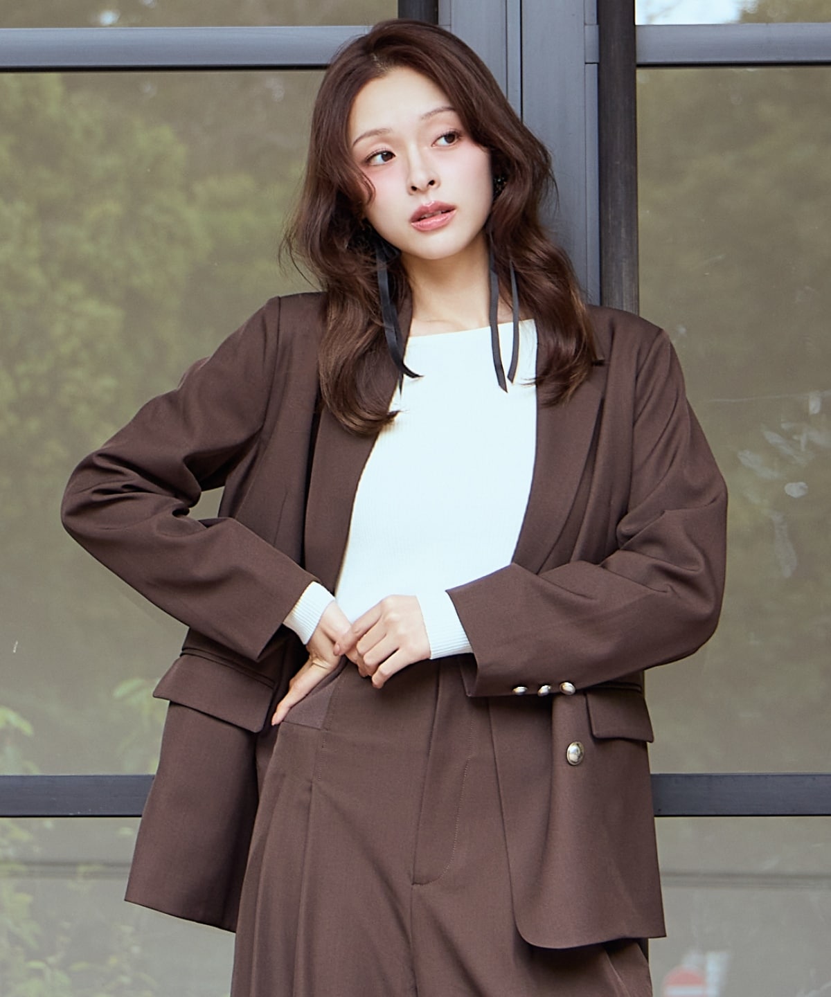 ダブルブレストテーラードジャケット