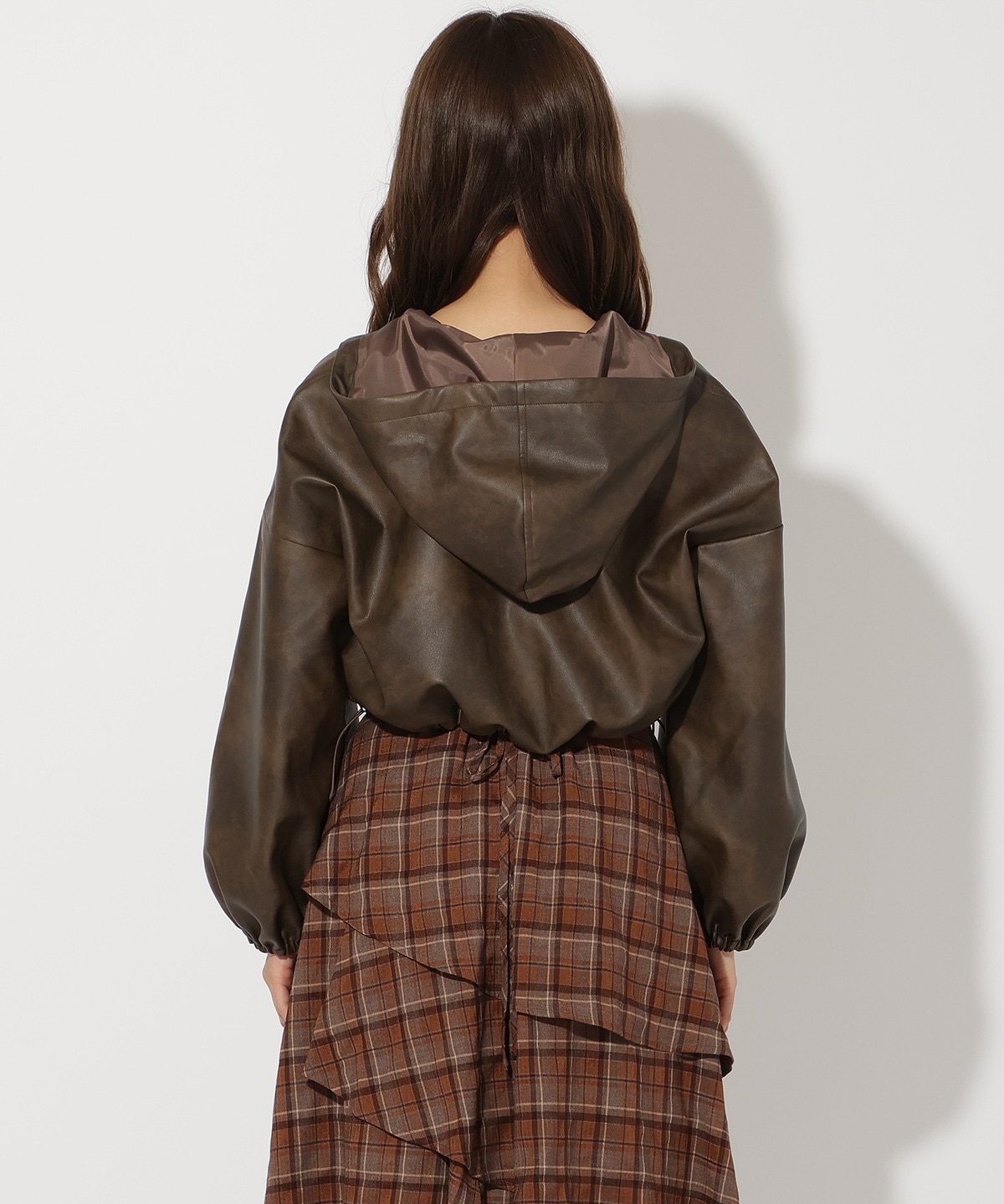 フェイクレザーブルゾン