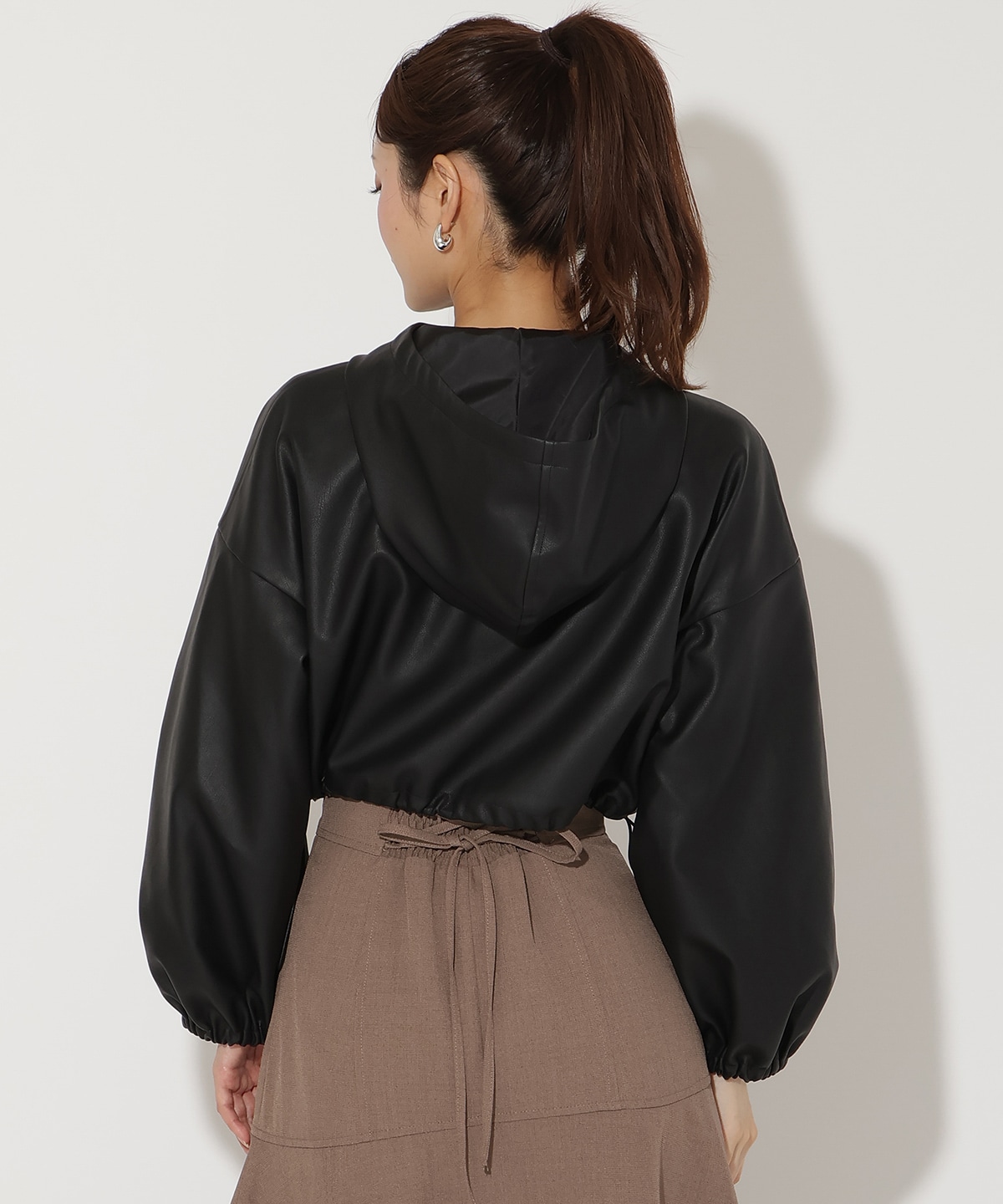 フェイクレザーブルゾン