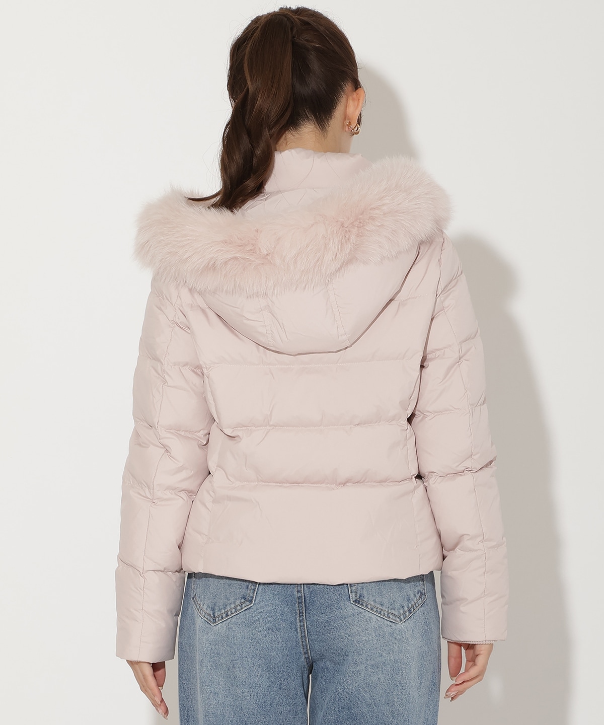 FOXファー付きショートダウン