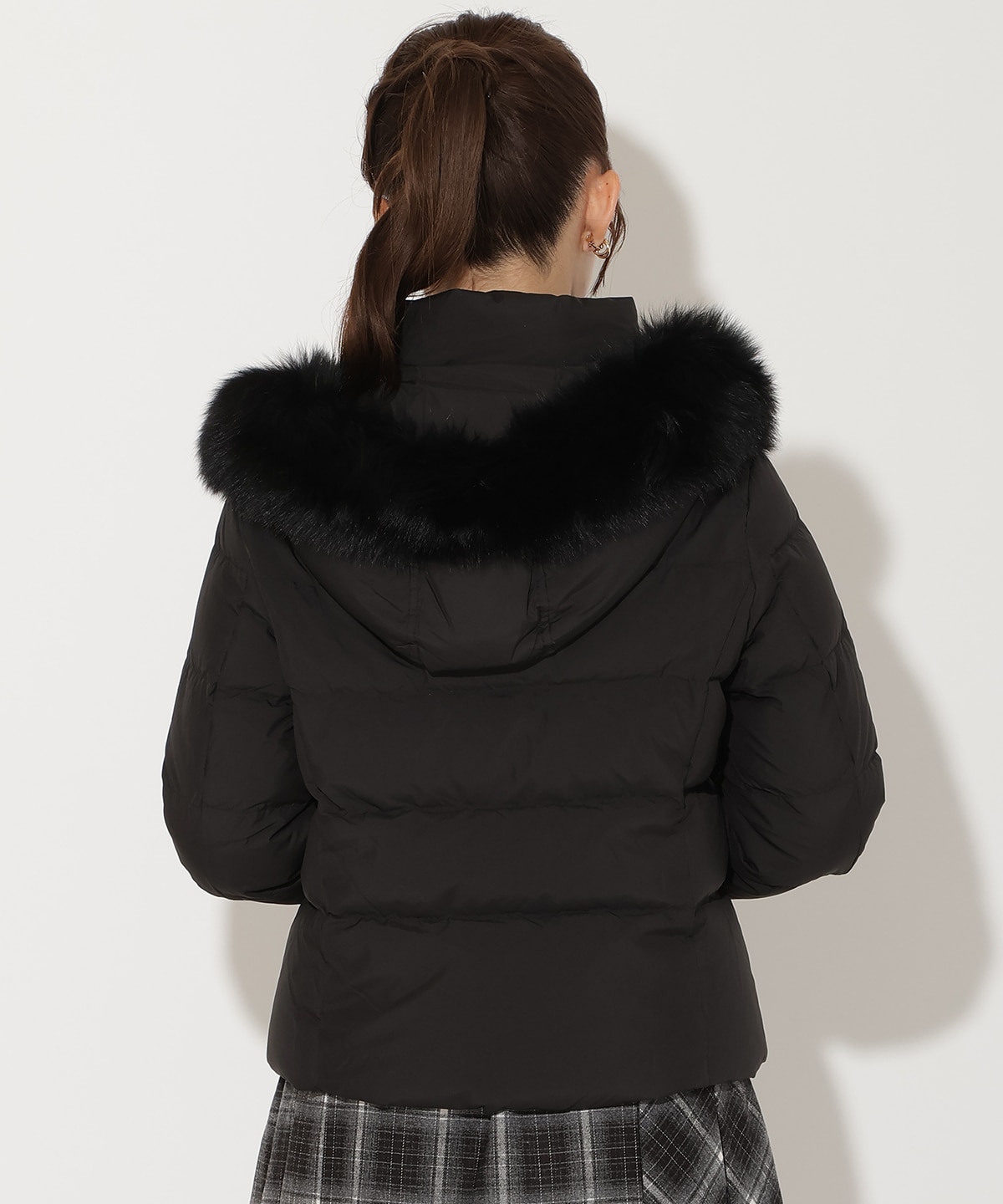 FOXファー付きショートダウン