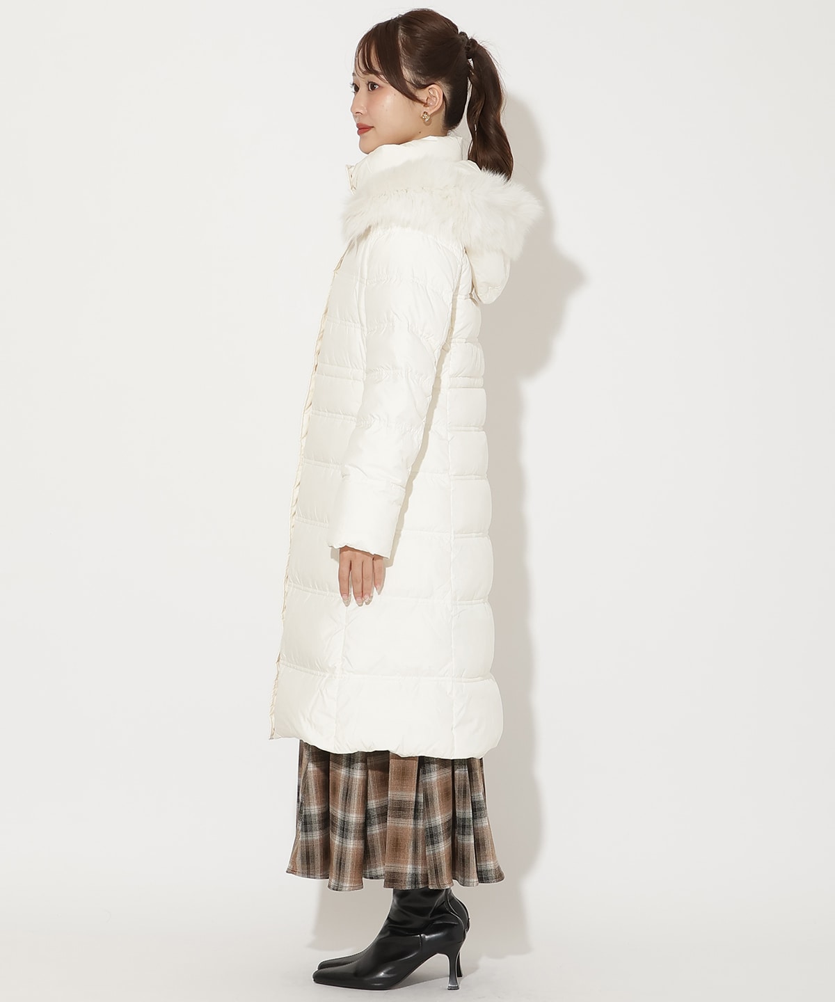 FOXファー付きミドルロングダウン