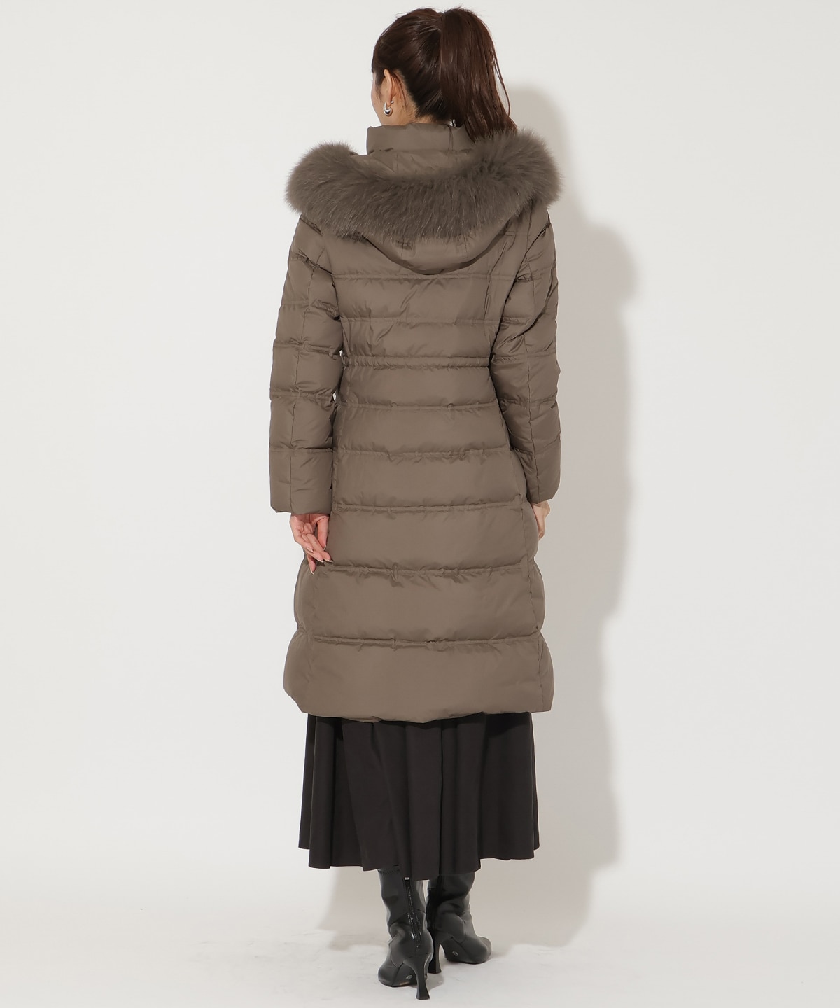 FOXファー付きプレミアムミドルロングダウン