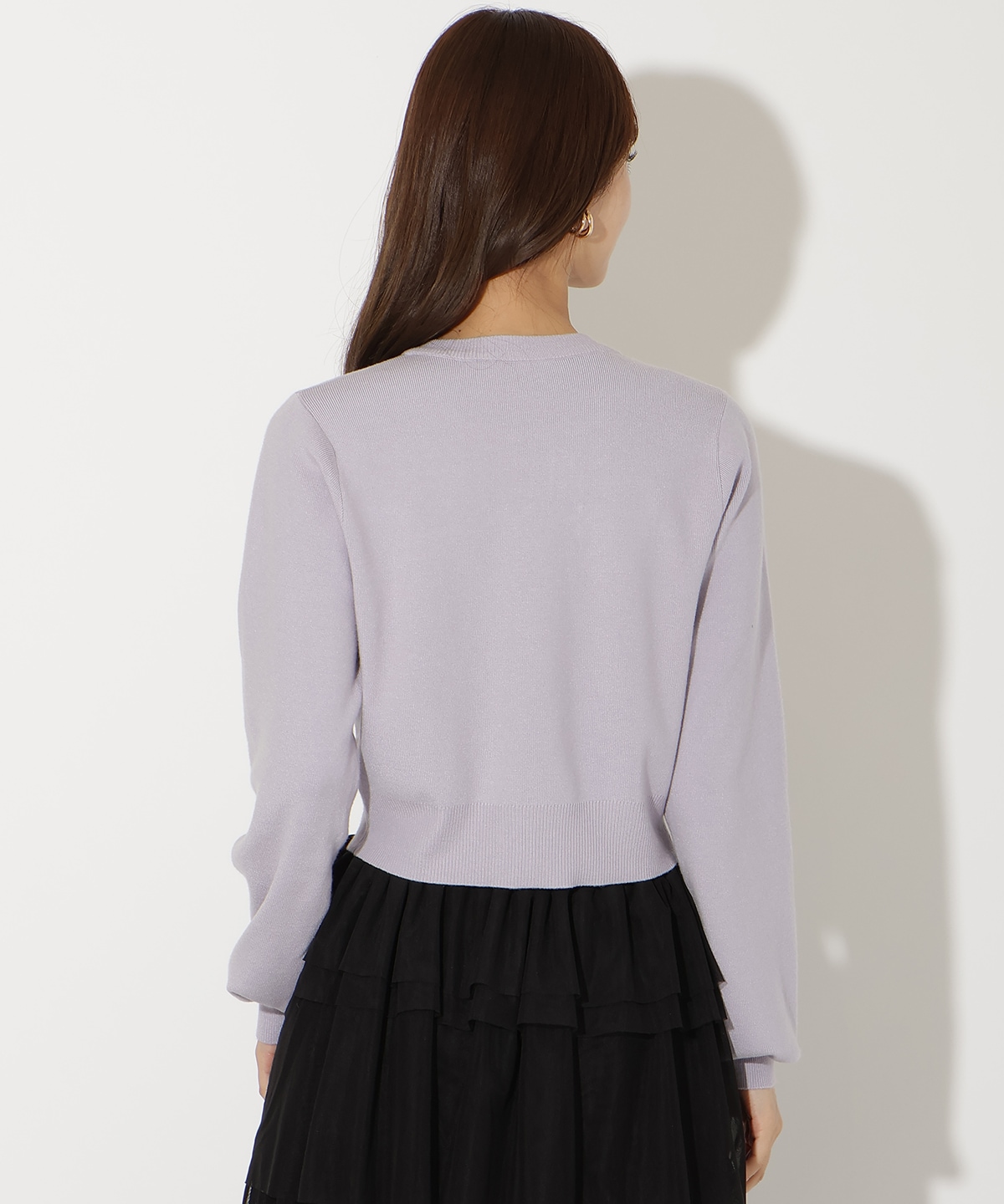 ビジュー×パールニットカーディガン