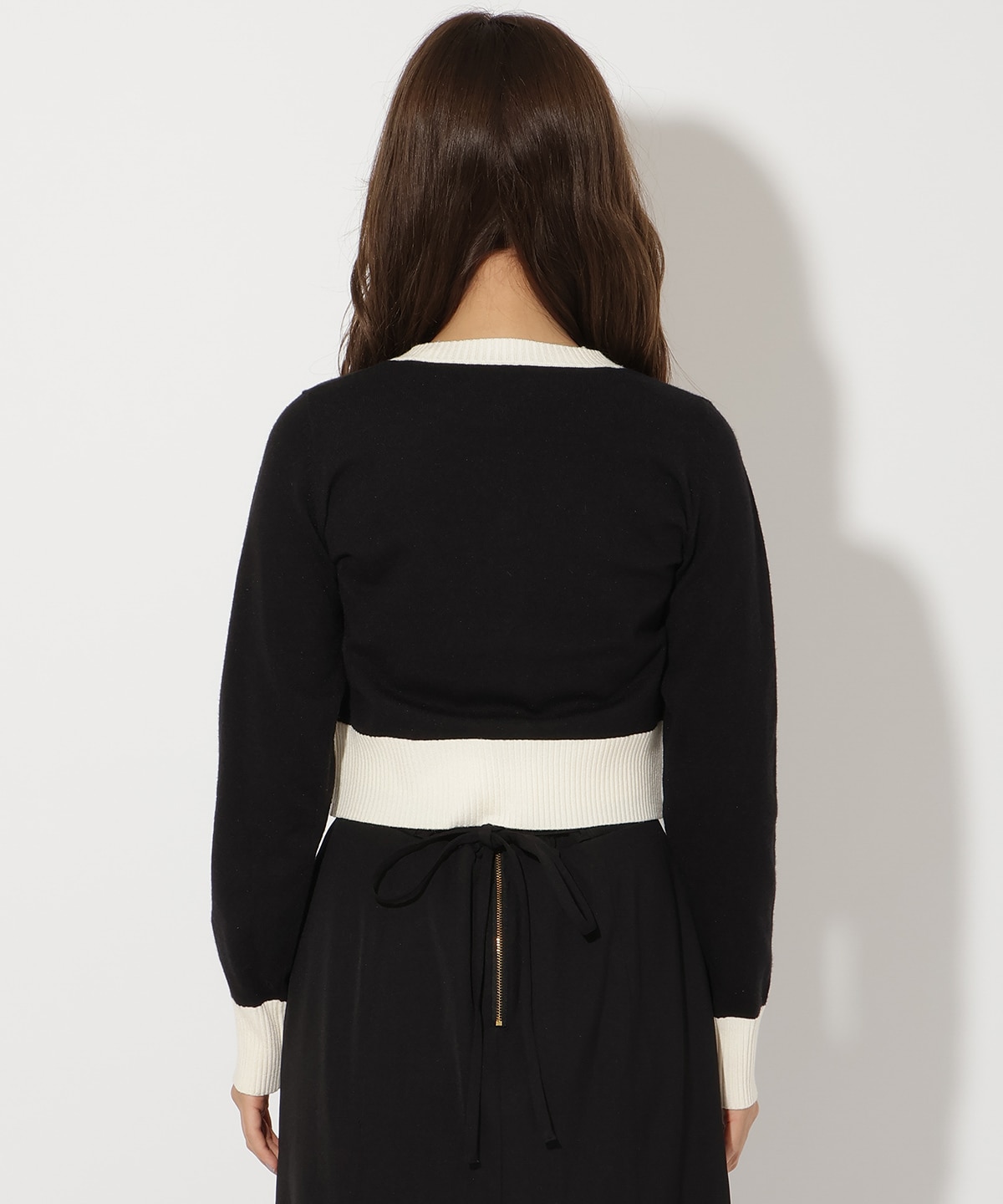 バイカラーアンサンブルニット