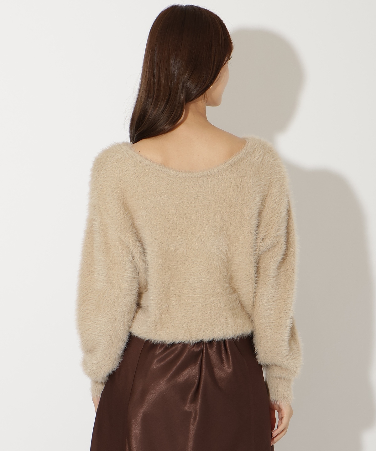 前後２WAYシャギーニットプルオーバー