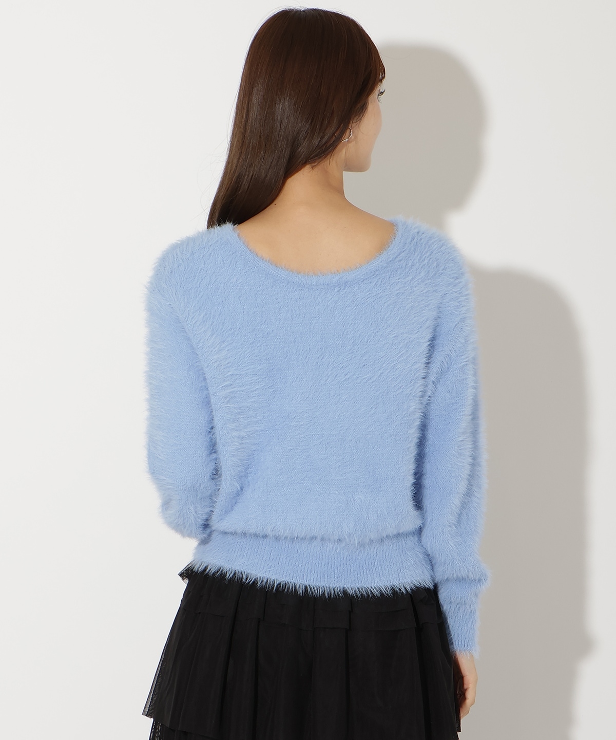 前後2WAYシャギーニットプルオーバー