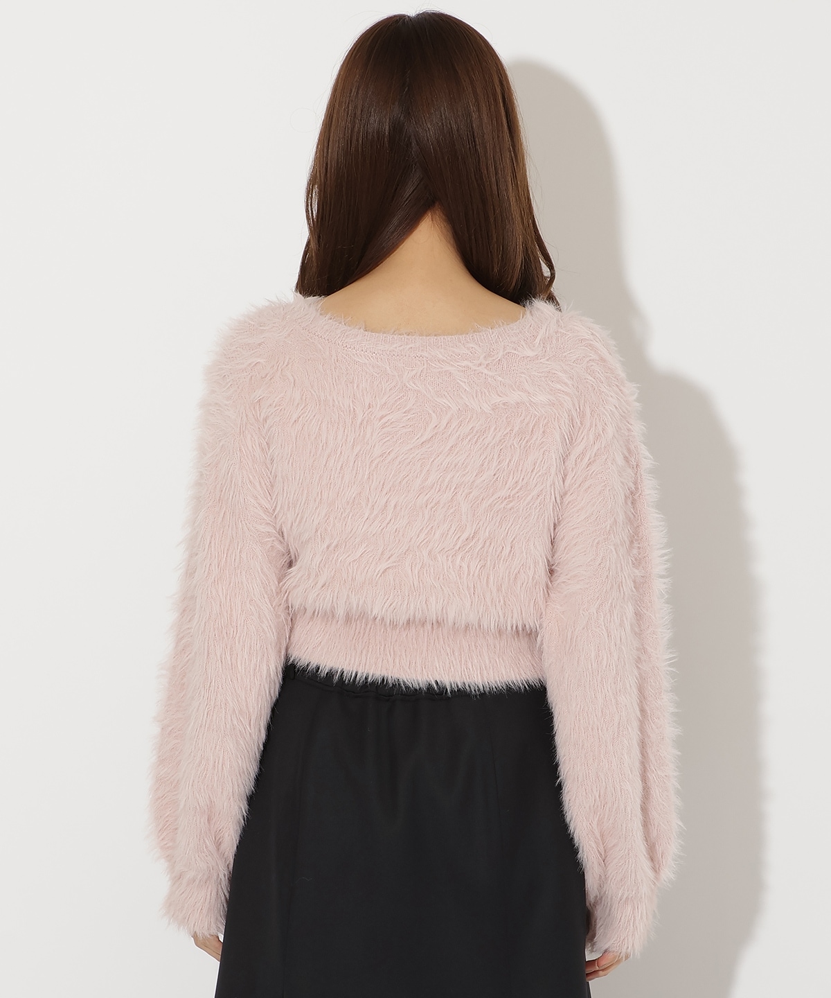 ビジューフェザーニットプルオーバー