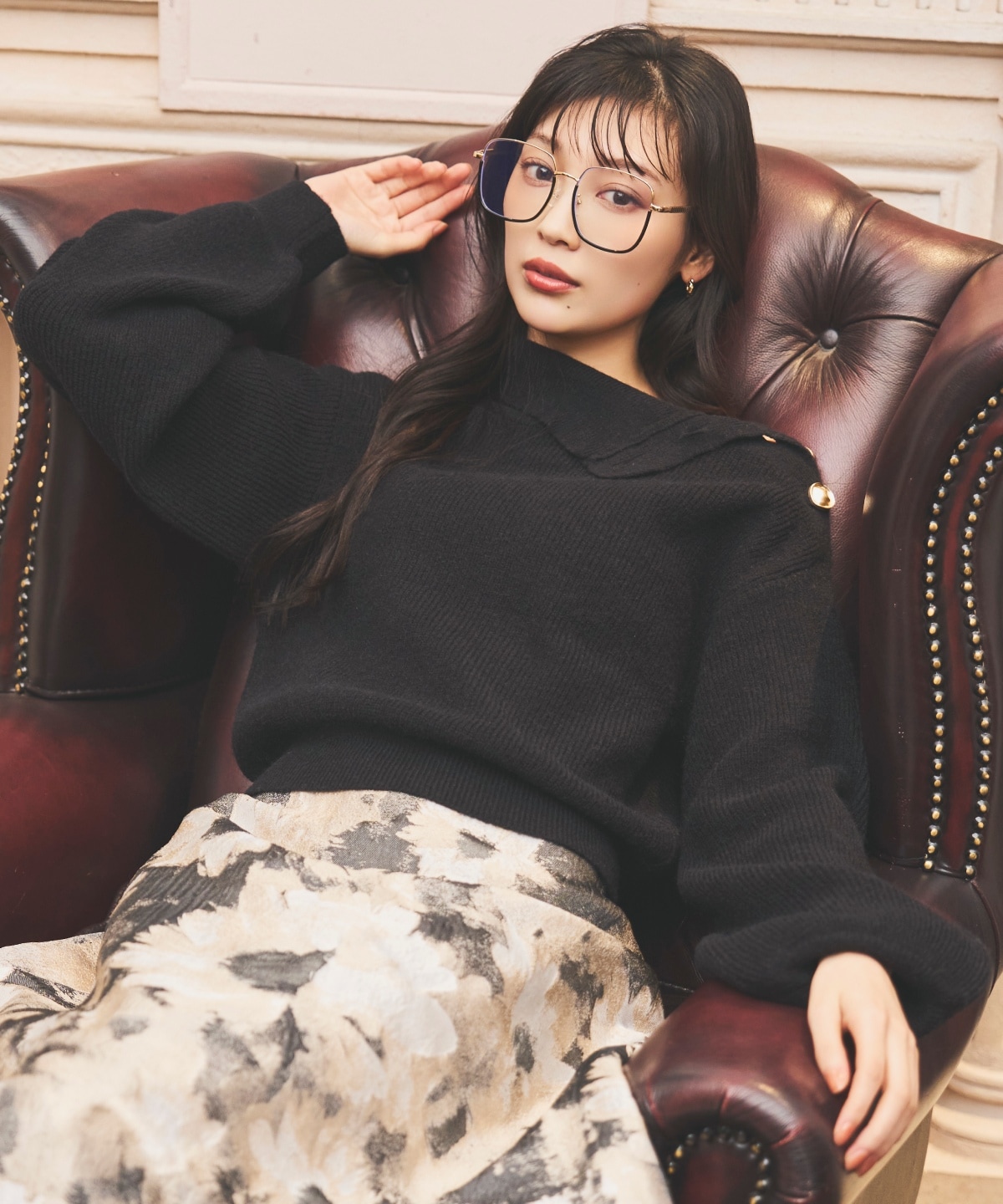 ショルダーボタンマルチウェイニットプルオーバー