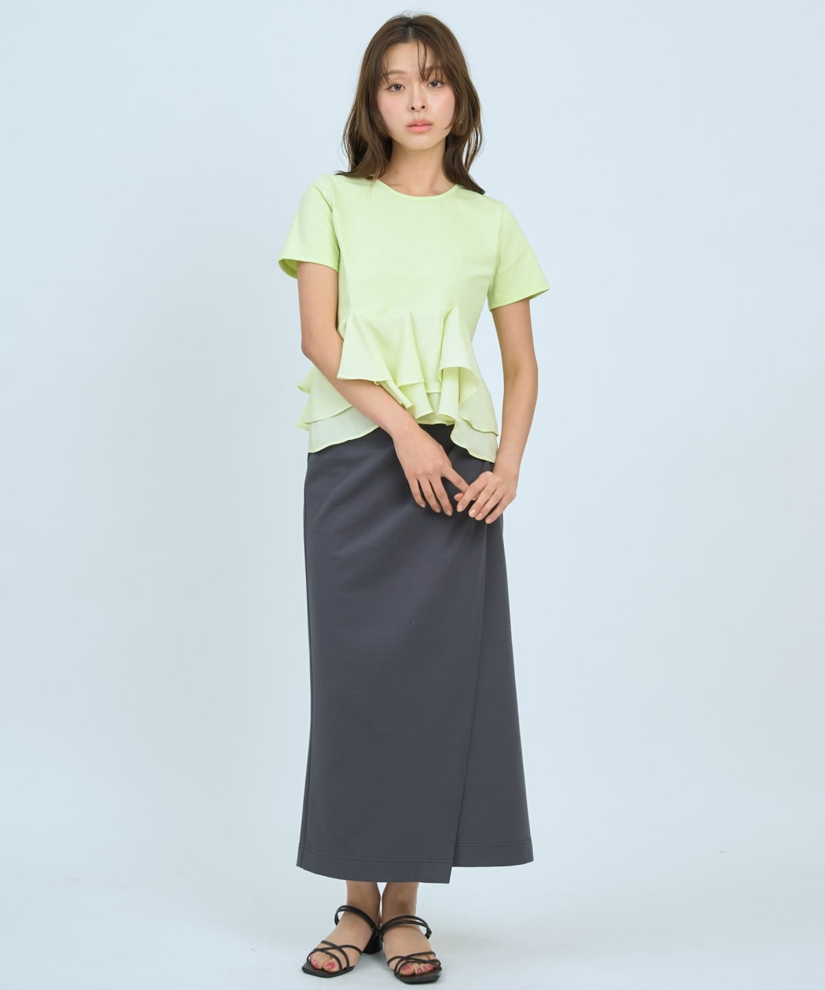 【先行予約受付中】ハイストレッチタックストレートスカート