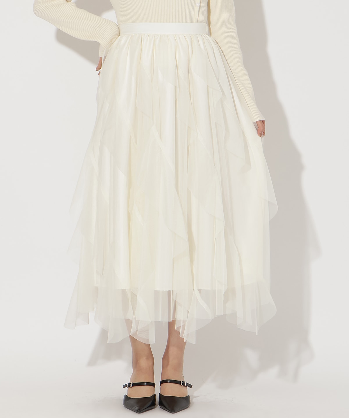 【先行予約受付中】ラッフルフリルチュールスカート