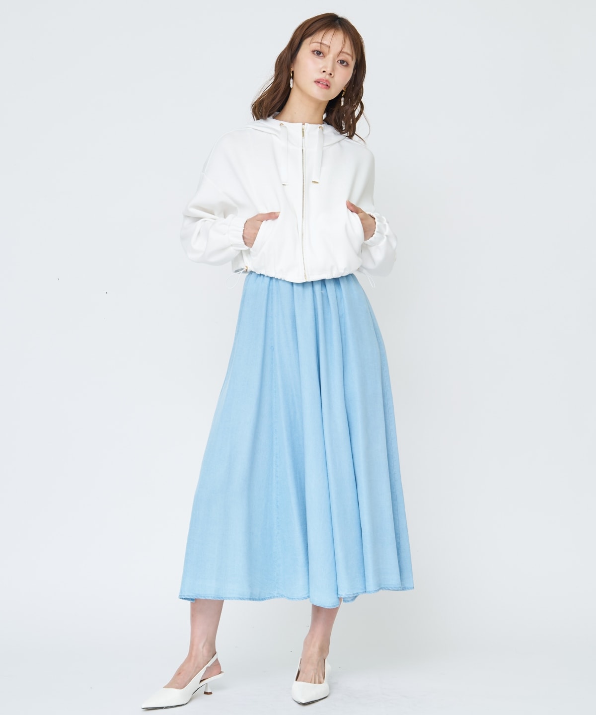 【先行予約受付中】デニムライクロングスカート