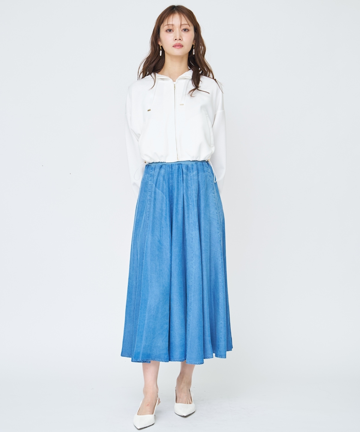 【先行予約受付中】デニムライクロングスカート
