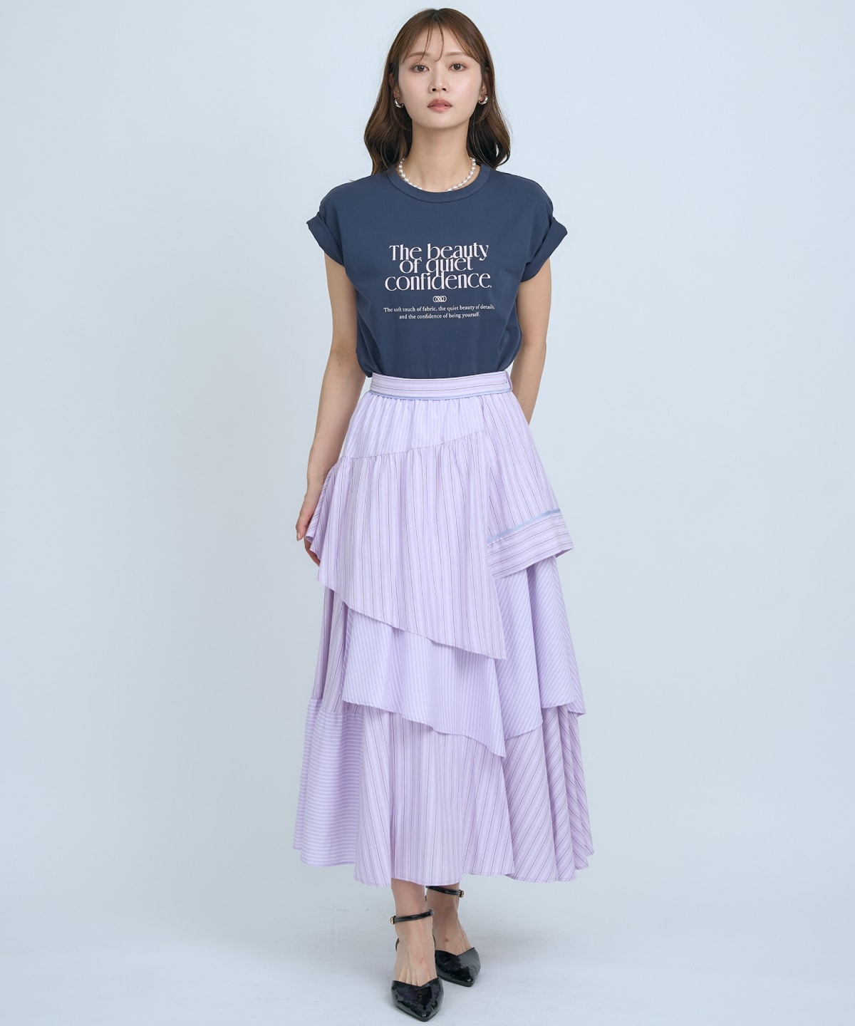 マルチストライプスカート