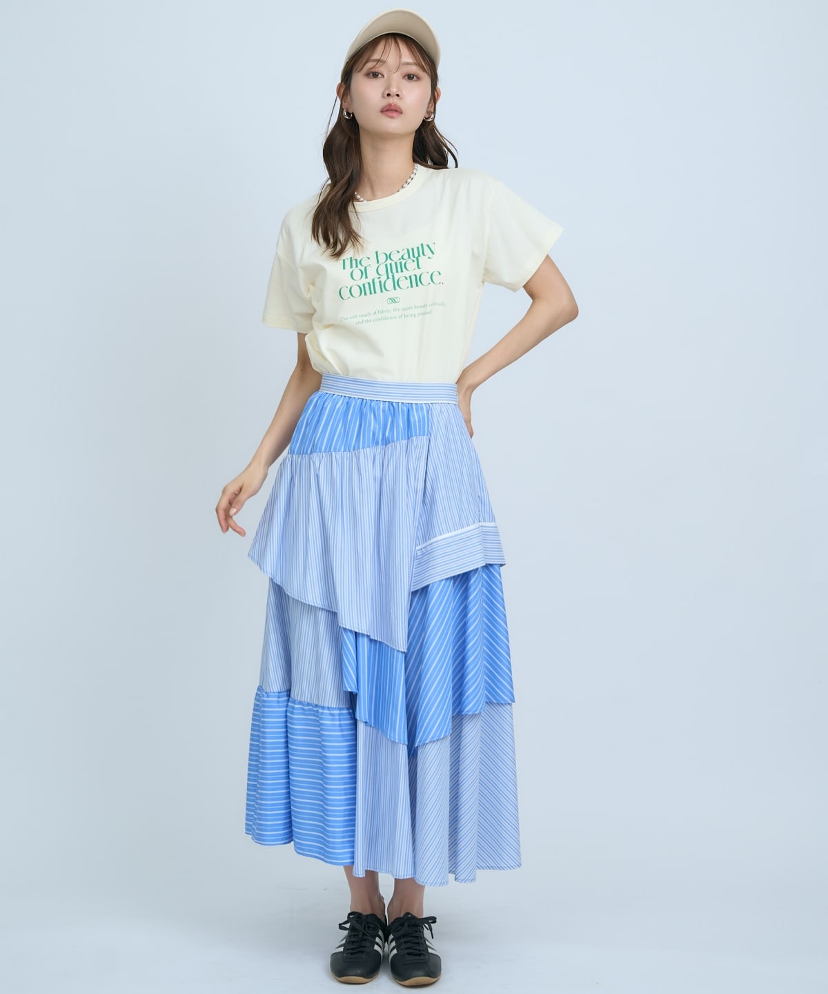 マルチストライプスカート