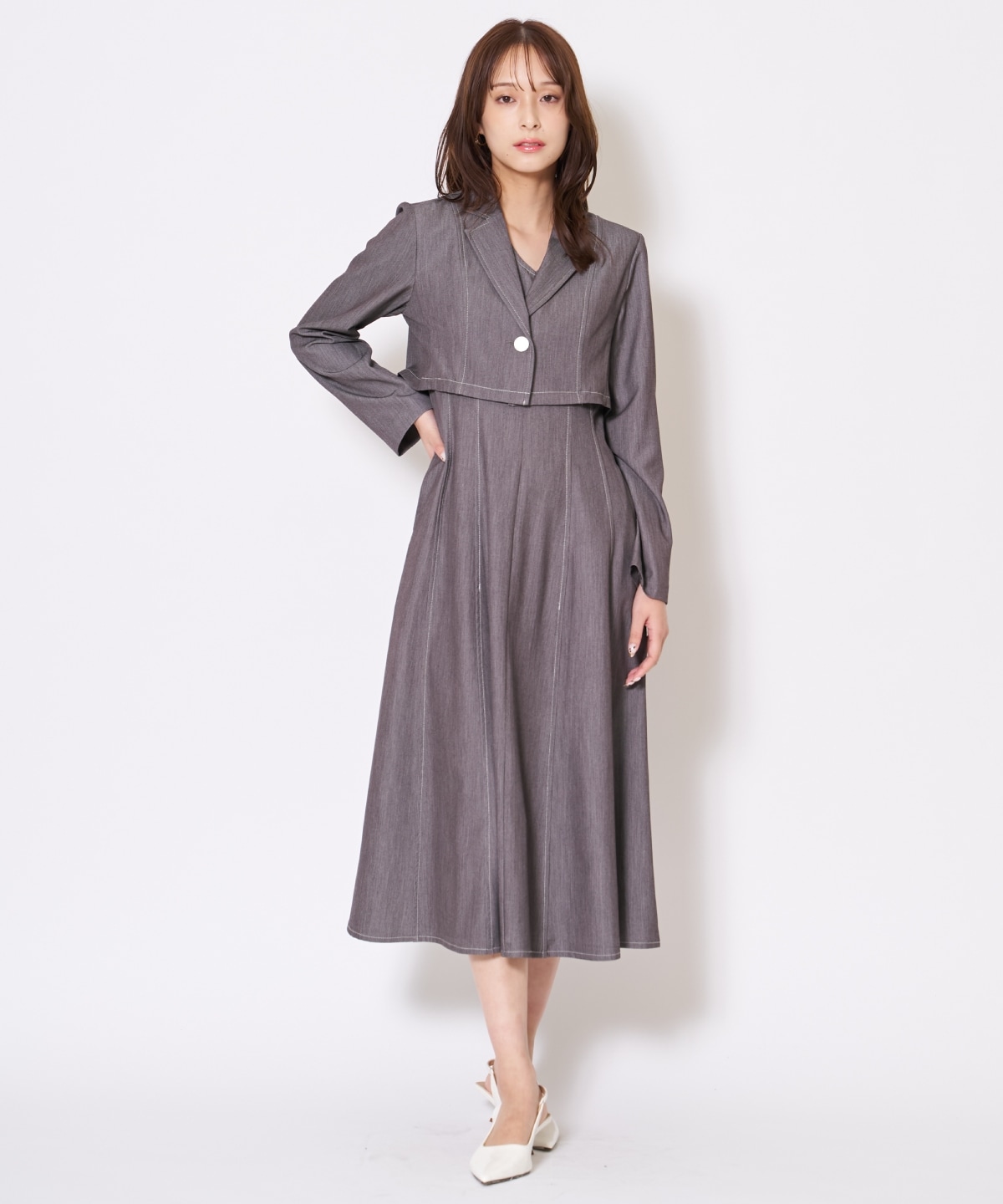 【先行予約受付中】ジャケット×ワンピースセットアップ