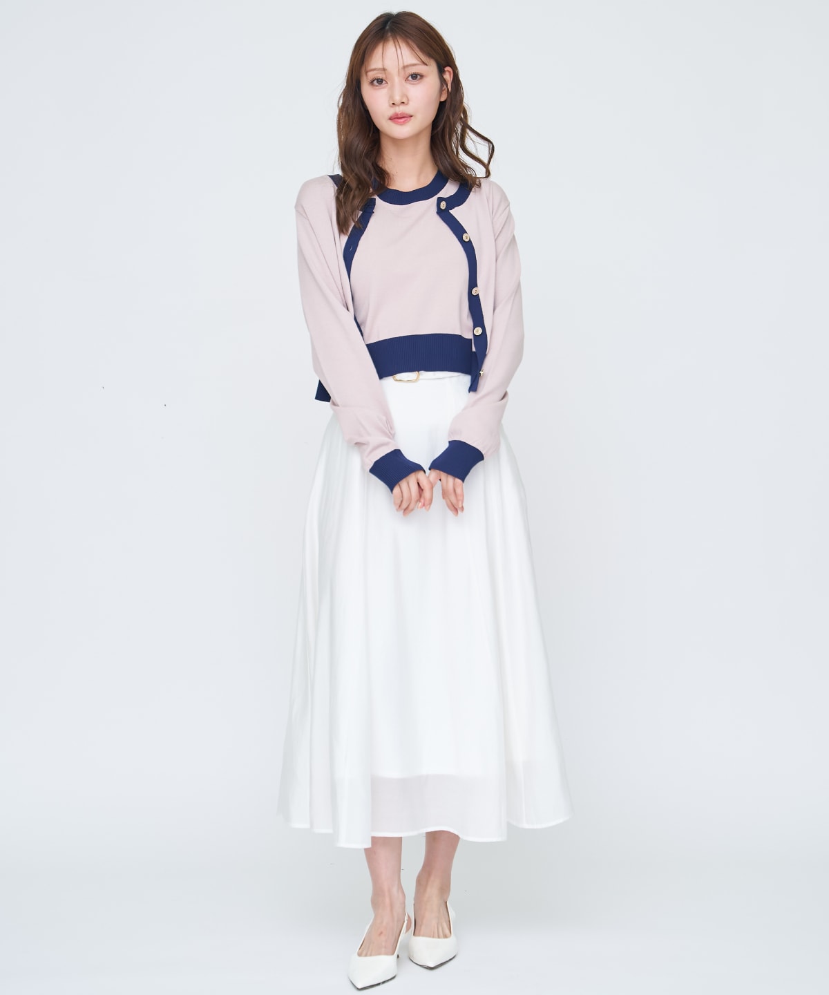 【先行予約受付中】バイカラーニットアンサンブル