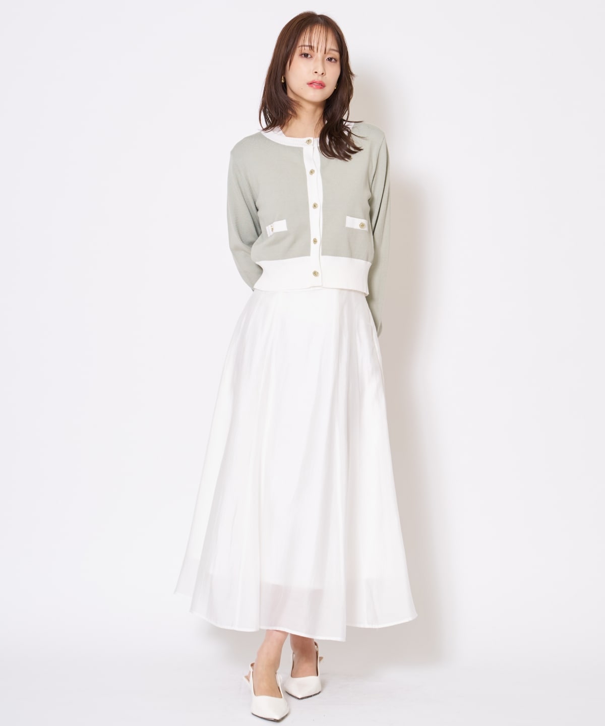 【先行予約受付中】バイカラーニットアンサンブル