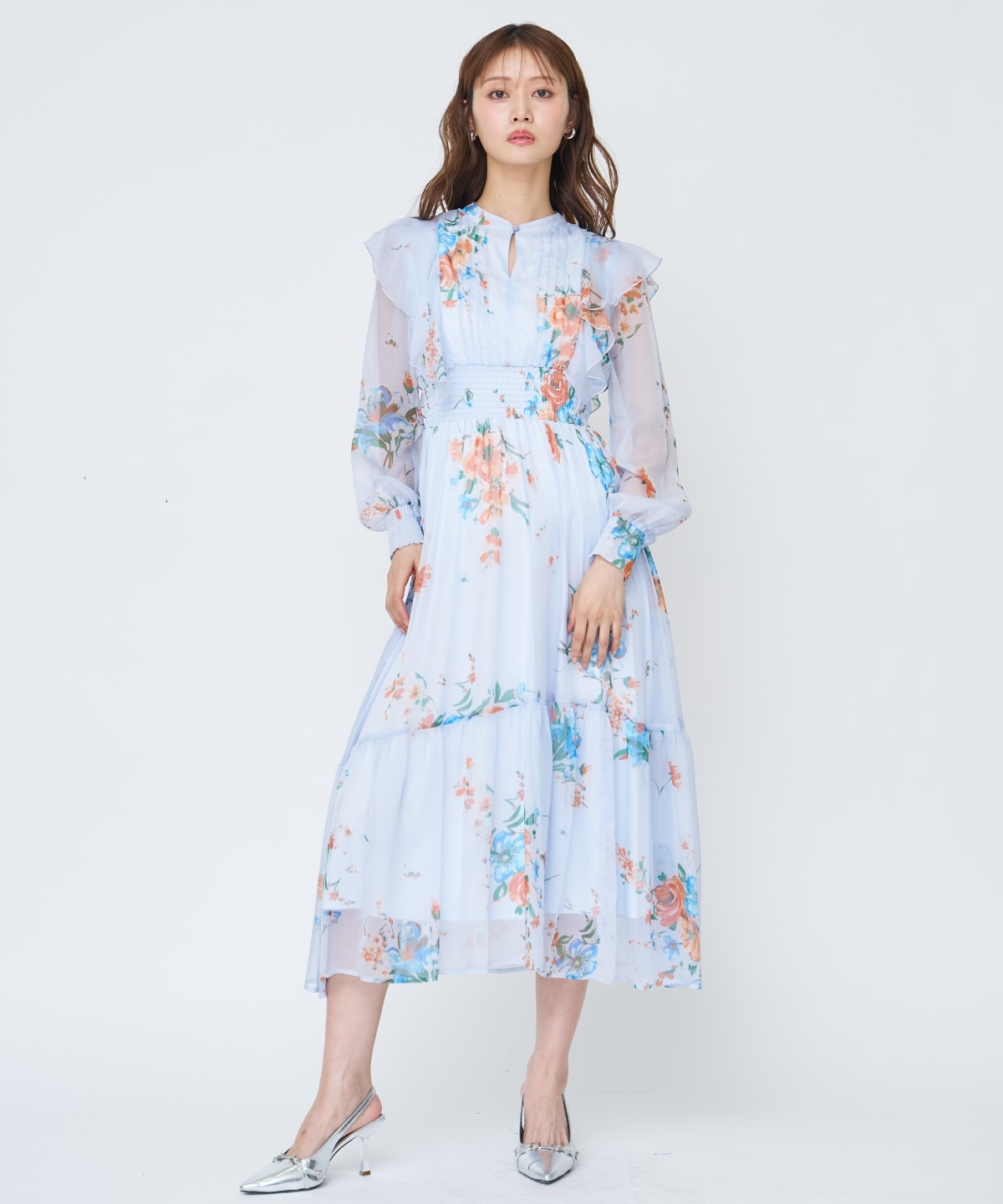 【先行予約受付中】フラワープリントタックワンピース