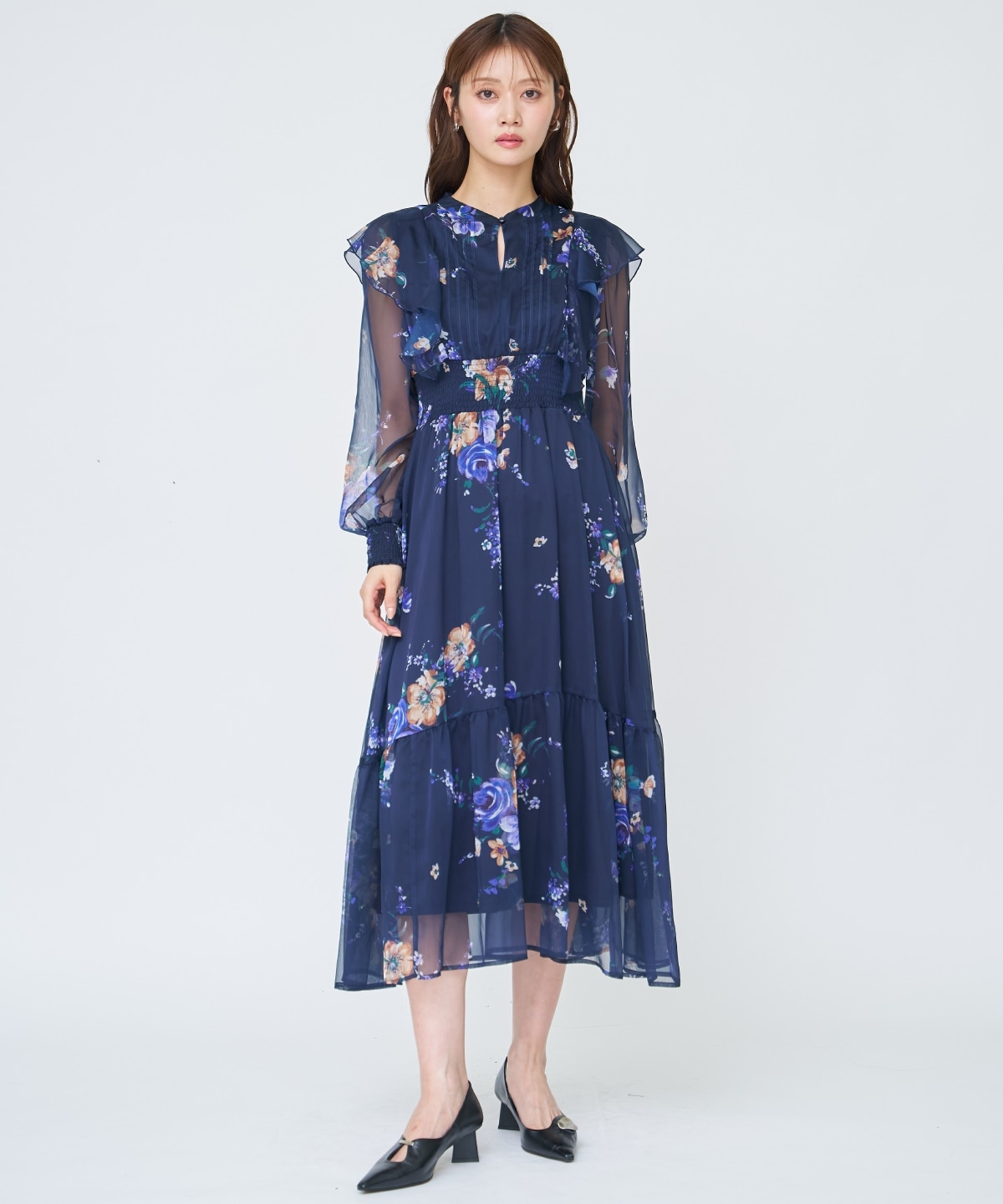 【先行予約受付中】フラワープリントタックワンピース