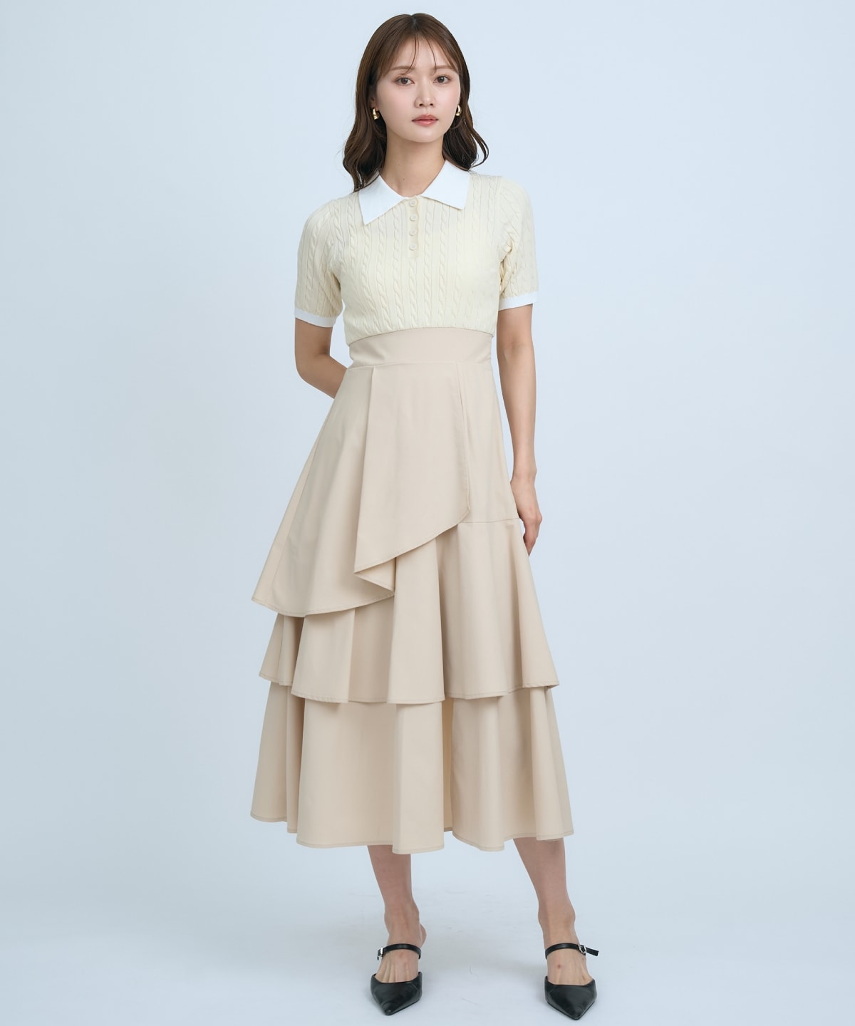 【先行予約受付中】イレギュラーヘムドッキングワンピース