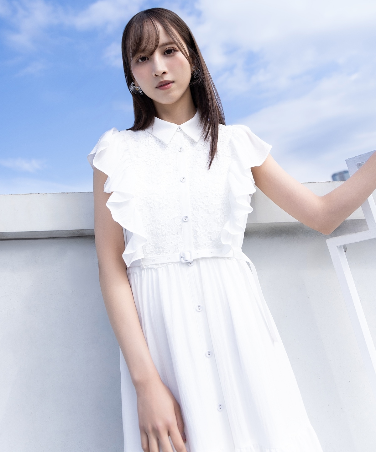 【先行予約受付中】レースフリルシャツワンピース