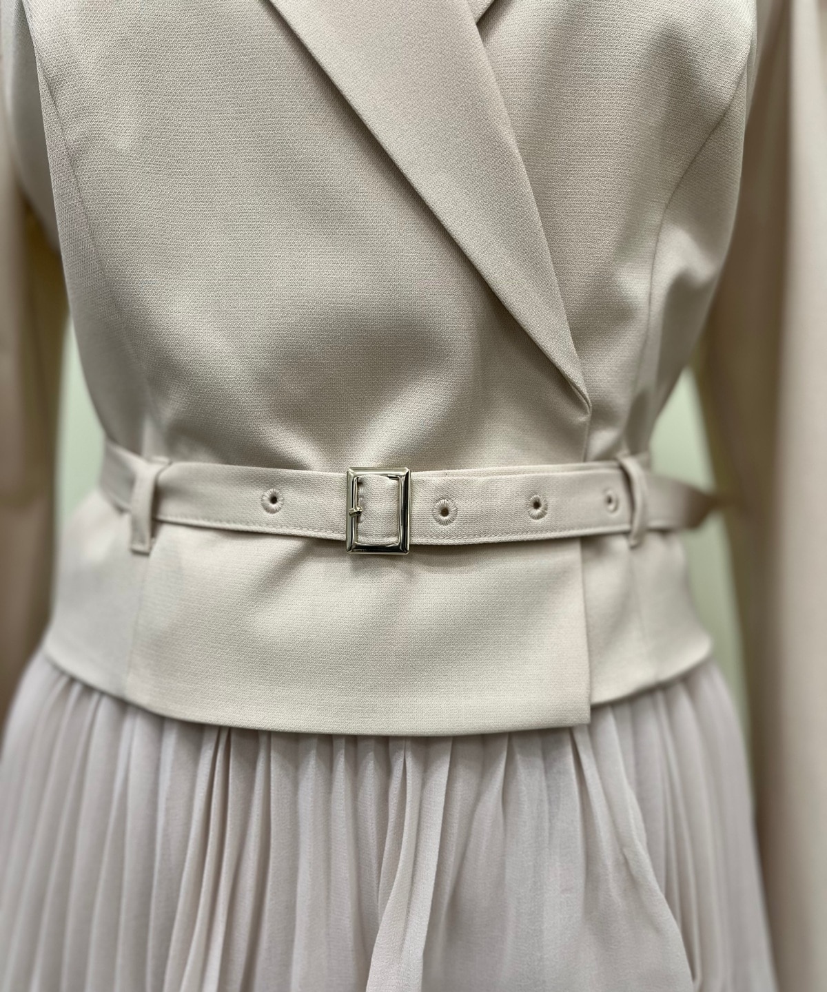 【先行予約受付中】ジャケットレイヤードプリーツワンピース