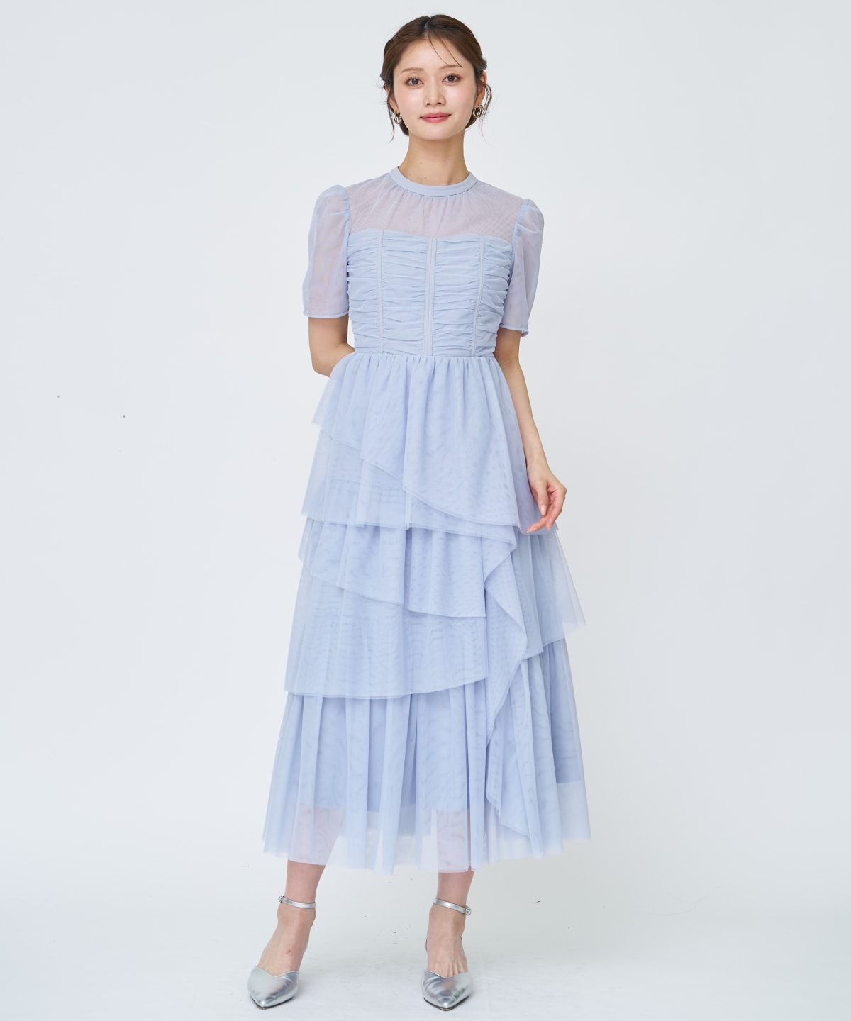 チュールギャザードレス