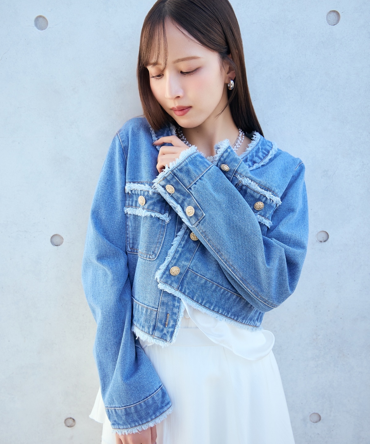 【先行予約受付中】フリンジデニムジャケット
