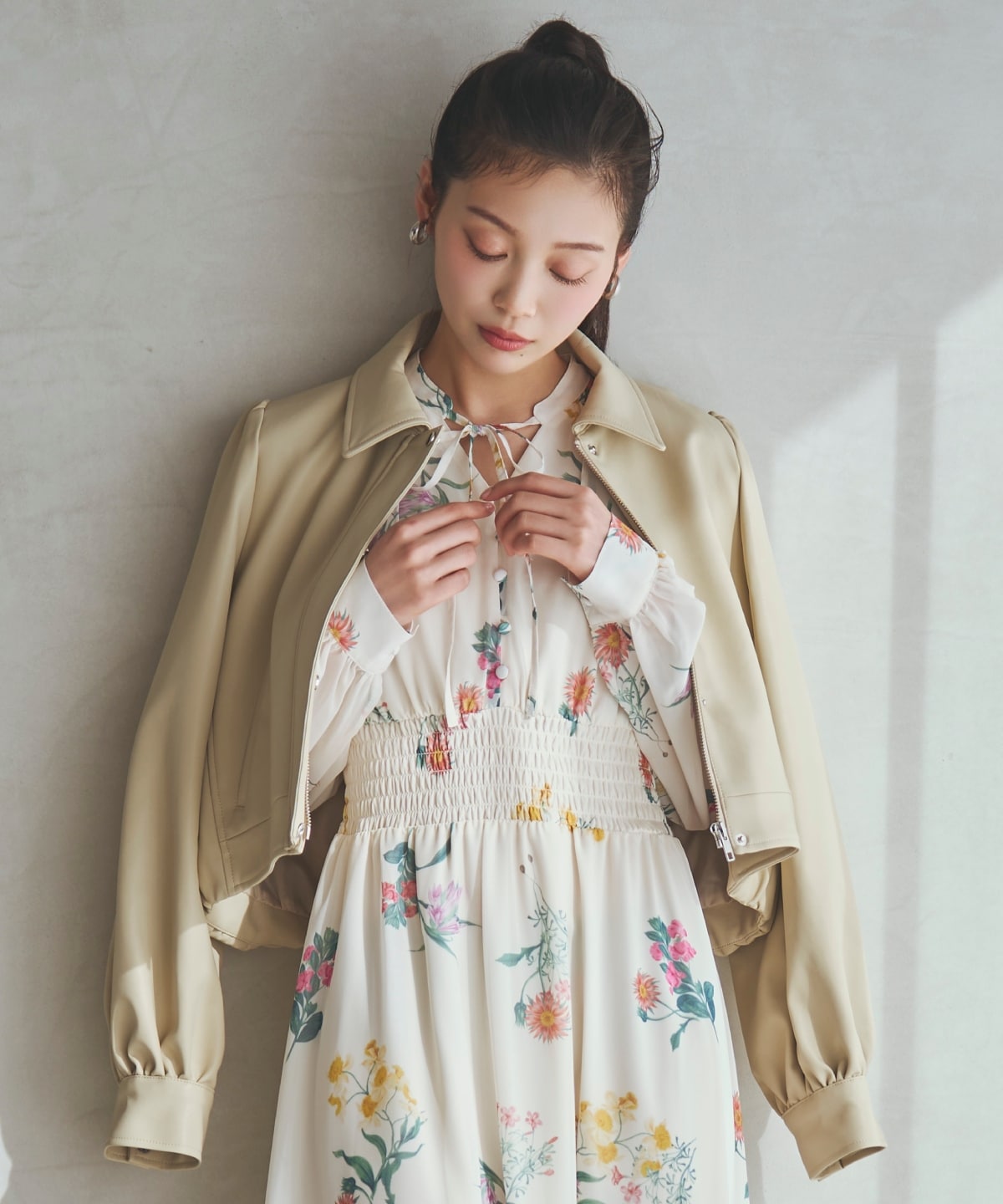 【先行予約受付中】フェイクレザーブルゾン