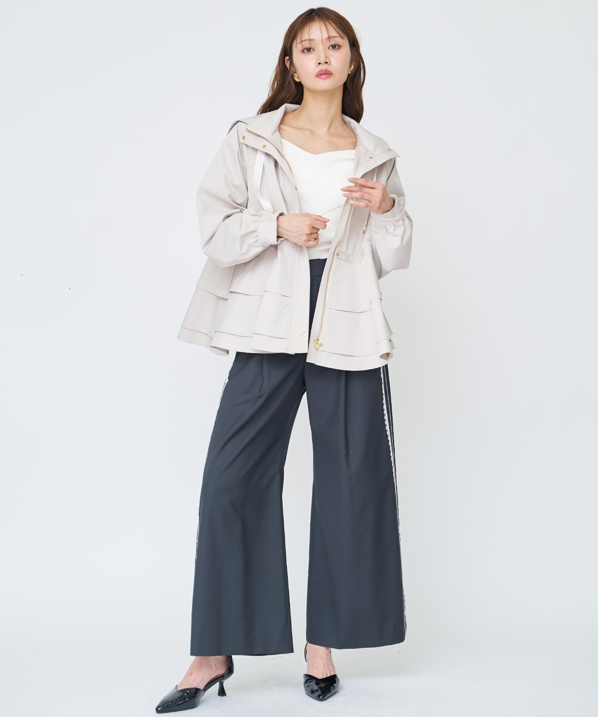 ペプラムマウンテンパーカー