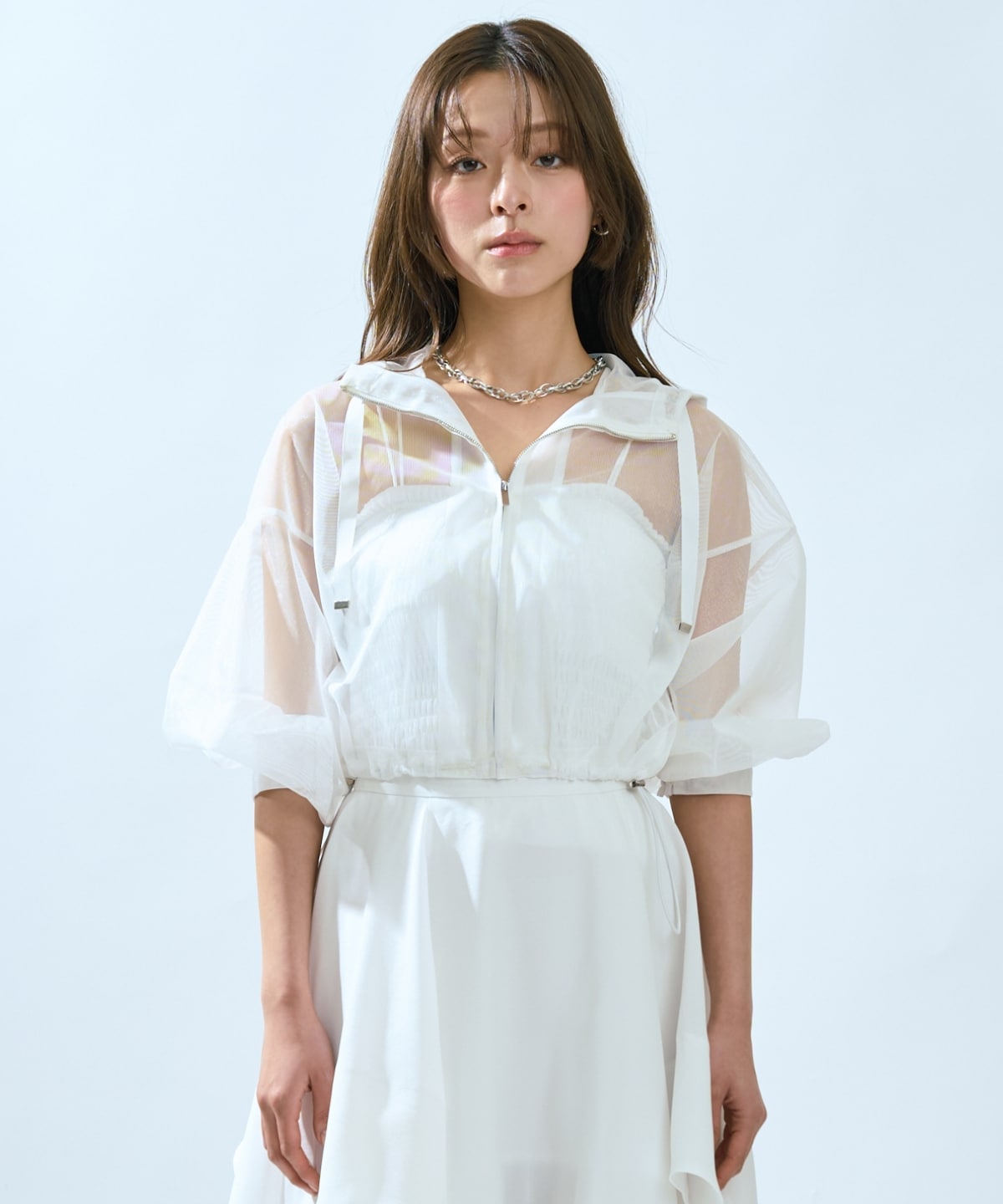 シアーメッシュブルゾン