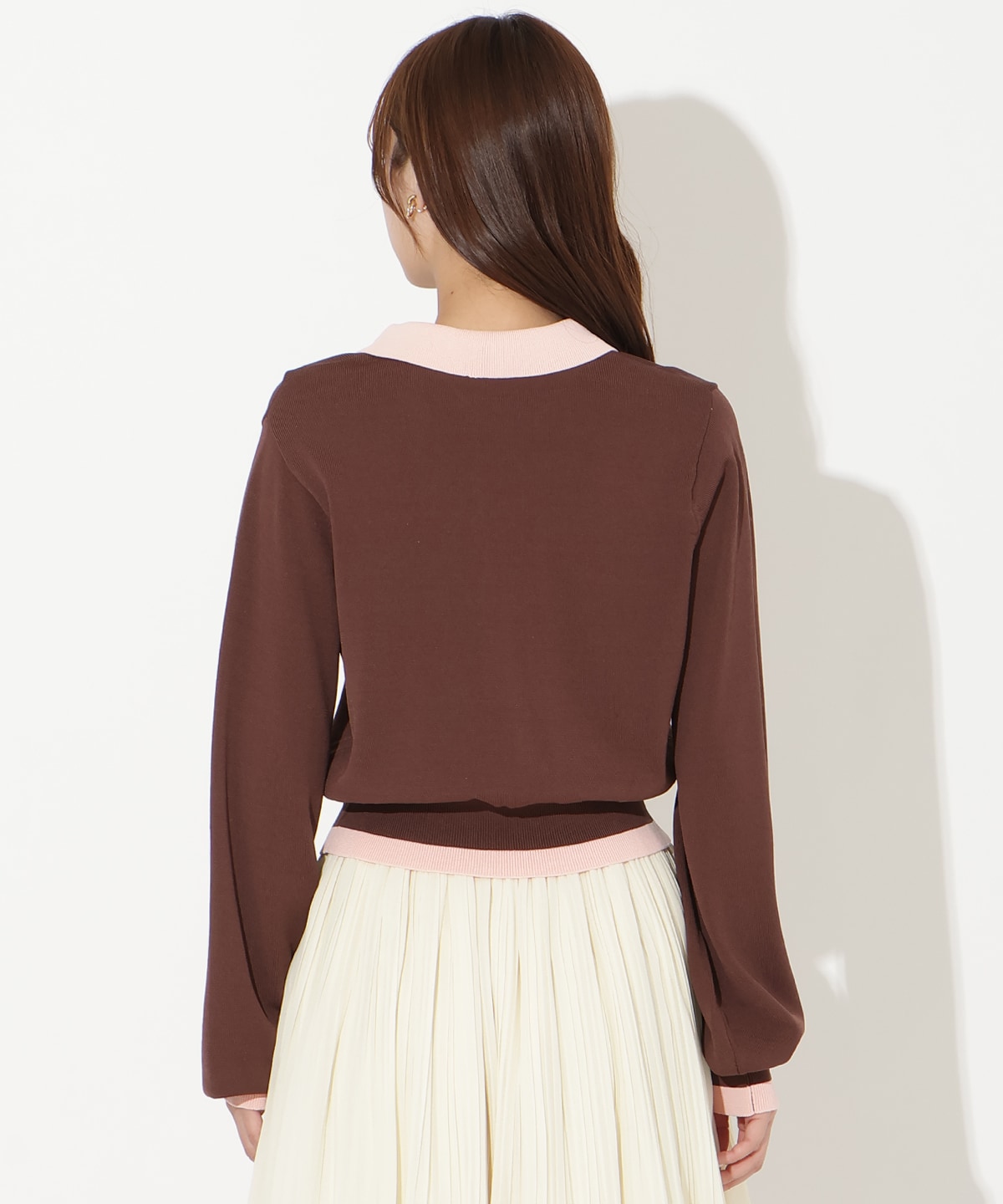 【先行予約受付中】配色レイヤードライクニットカーディガン