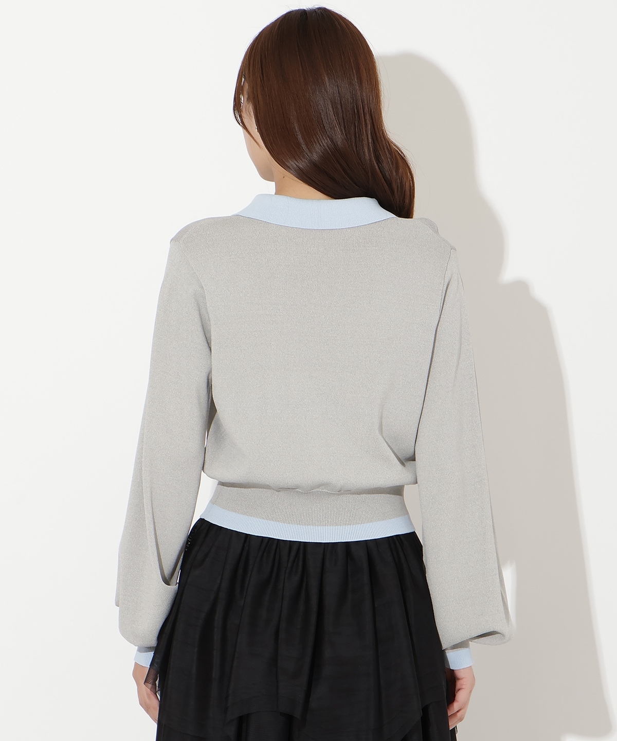 【先行予約受付中】配色レイヤードライクニットカーディガン