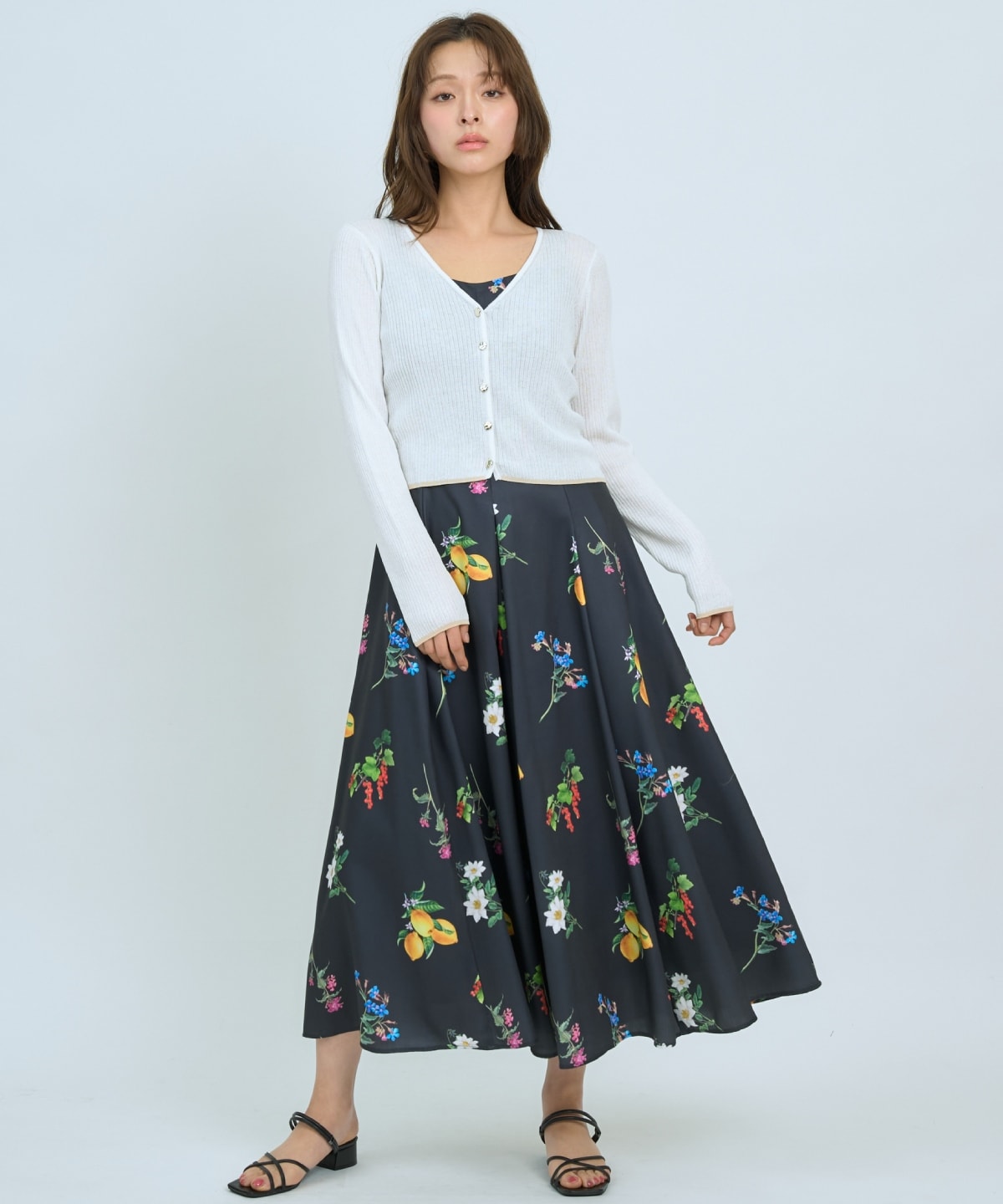 【5/14(木)一部店舗先行発売】シアーリブクロップドニットカーディガン