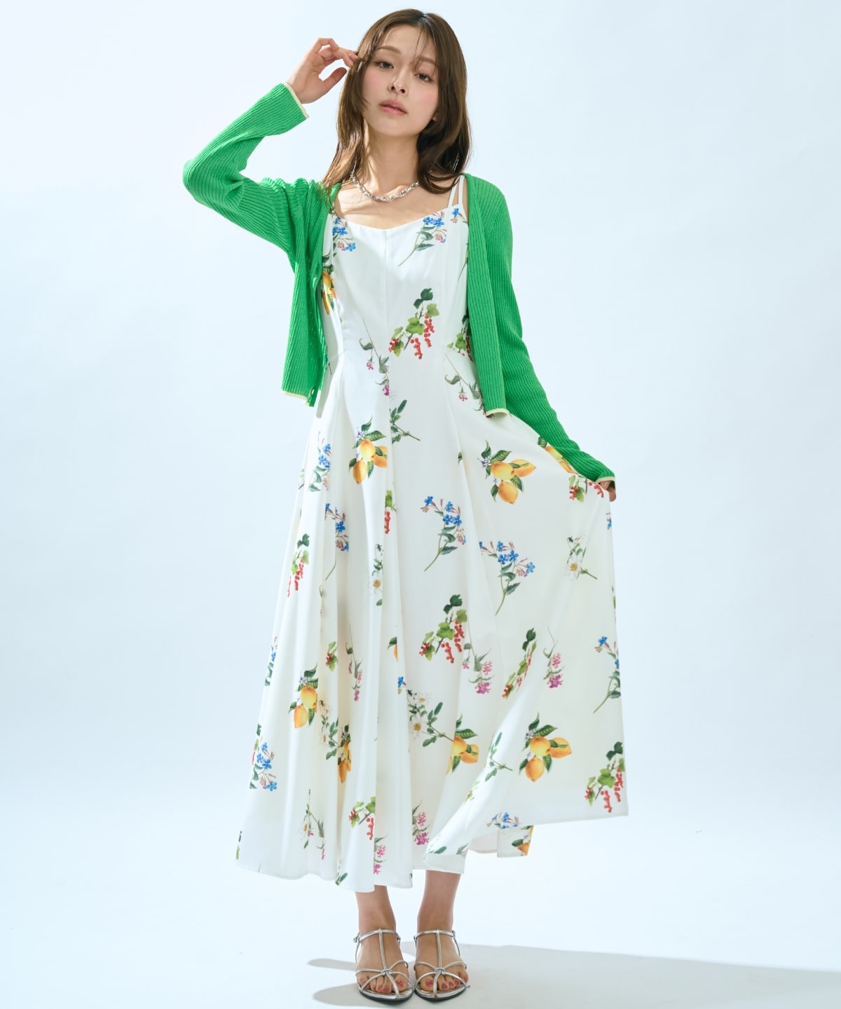 【5/14(木)一部店舗先行発売】シアーリブクロップドニットカーディガン