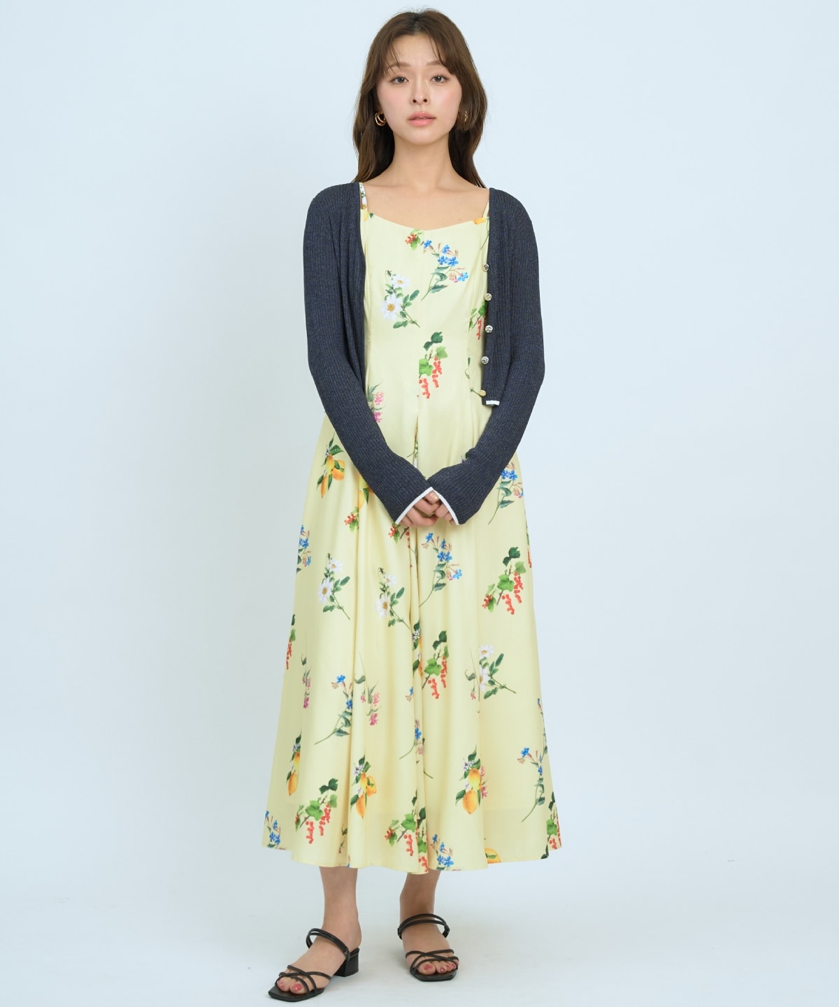 【5/14(木)一部店舗先行発売】シアーリブクロップドニットカーディガン