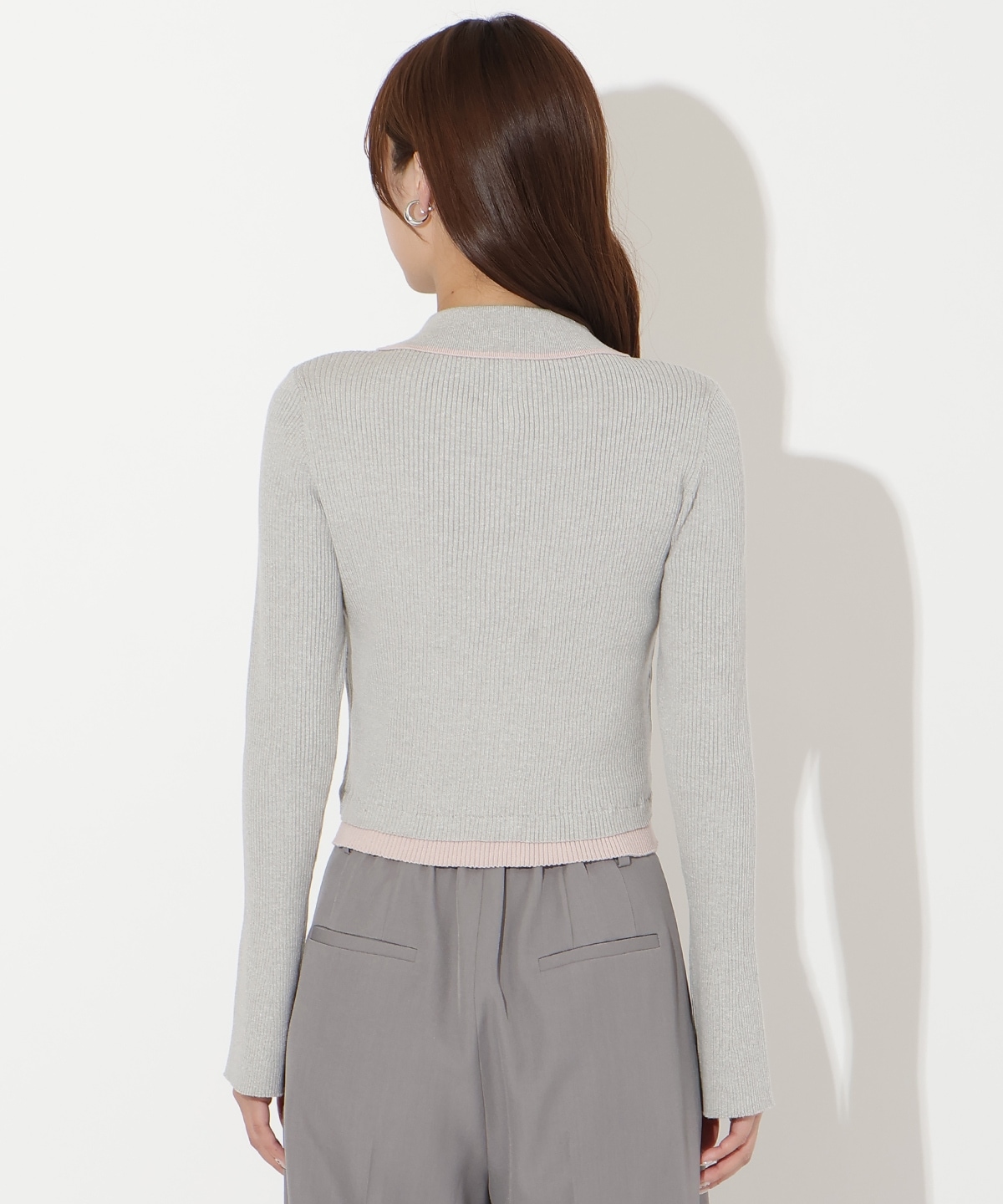 【先行予約受付中】襟付きレイヤード風カーディガン