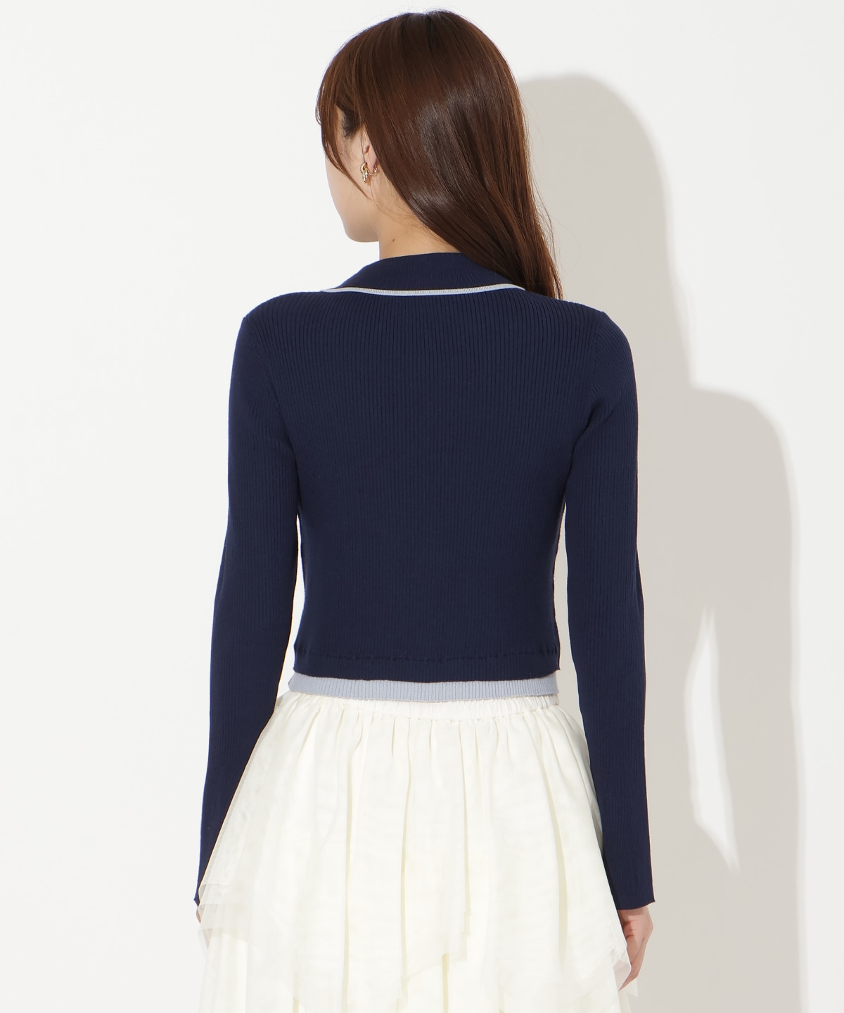 【先行予約受付中】襟付きレイヤード風カーディガン