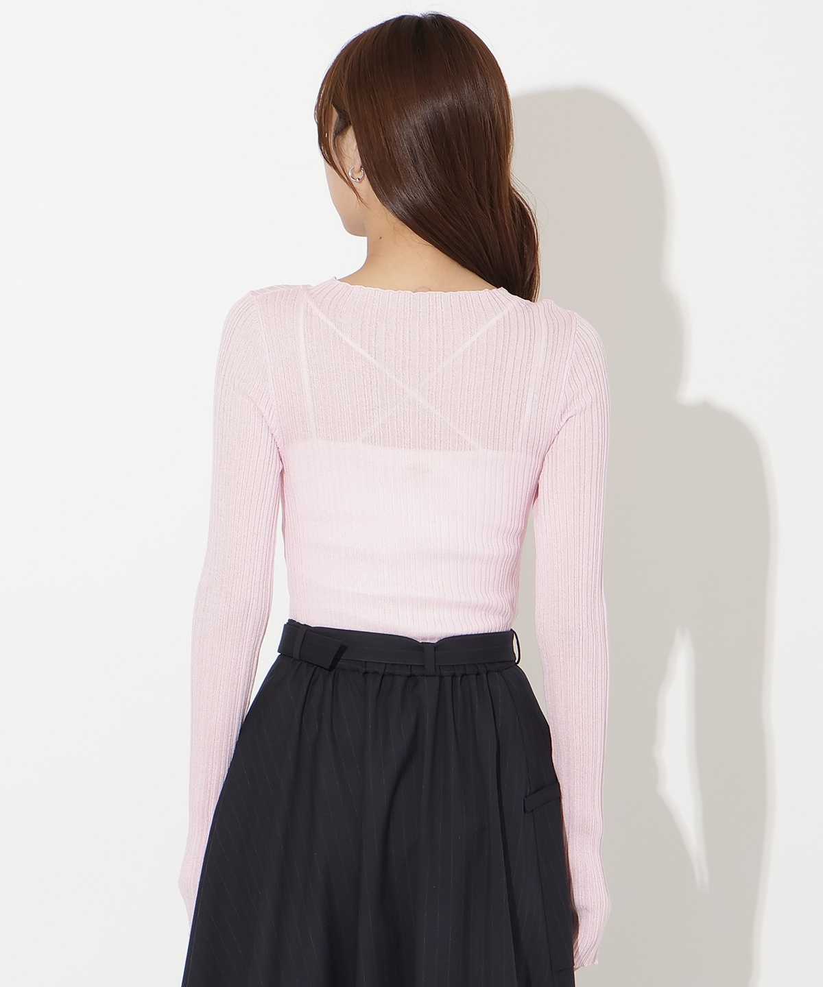 【先行予約受付中】シアーランダムリブニットプルオーバー