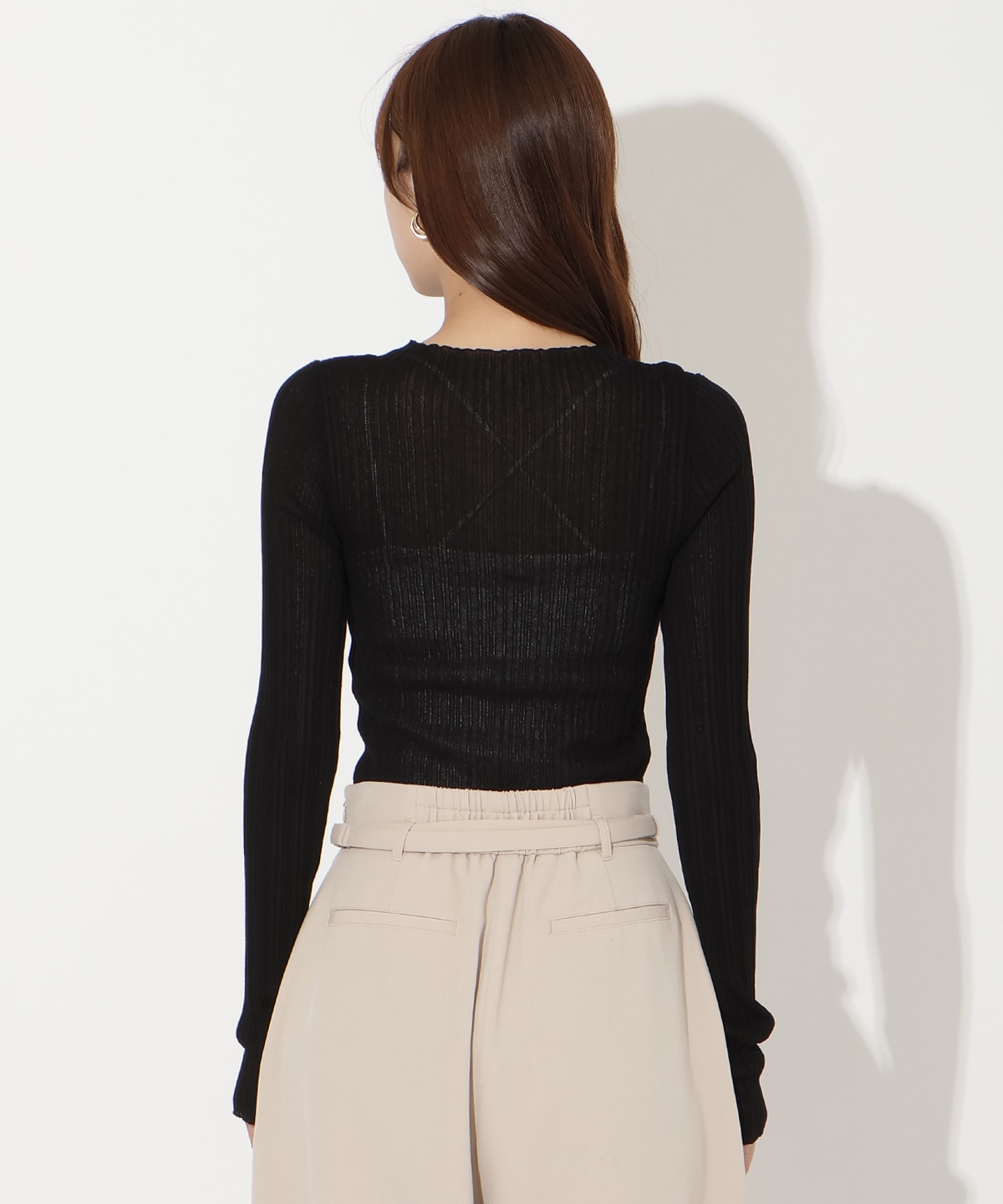 【先行予約受付中】シアーランダムリブニットプルオーバー