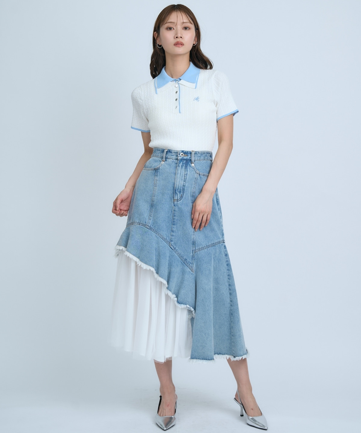 【先行予約受付中】ダブルカラーケーブルポロニット