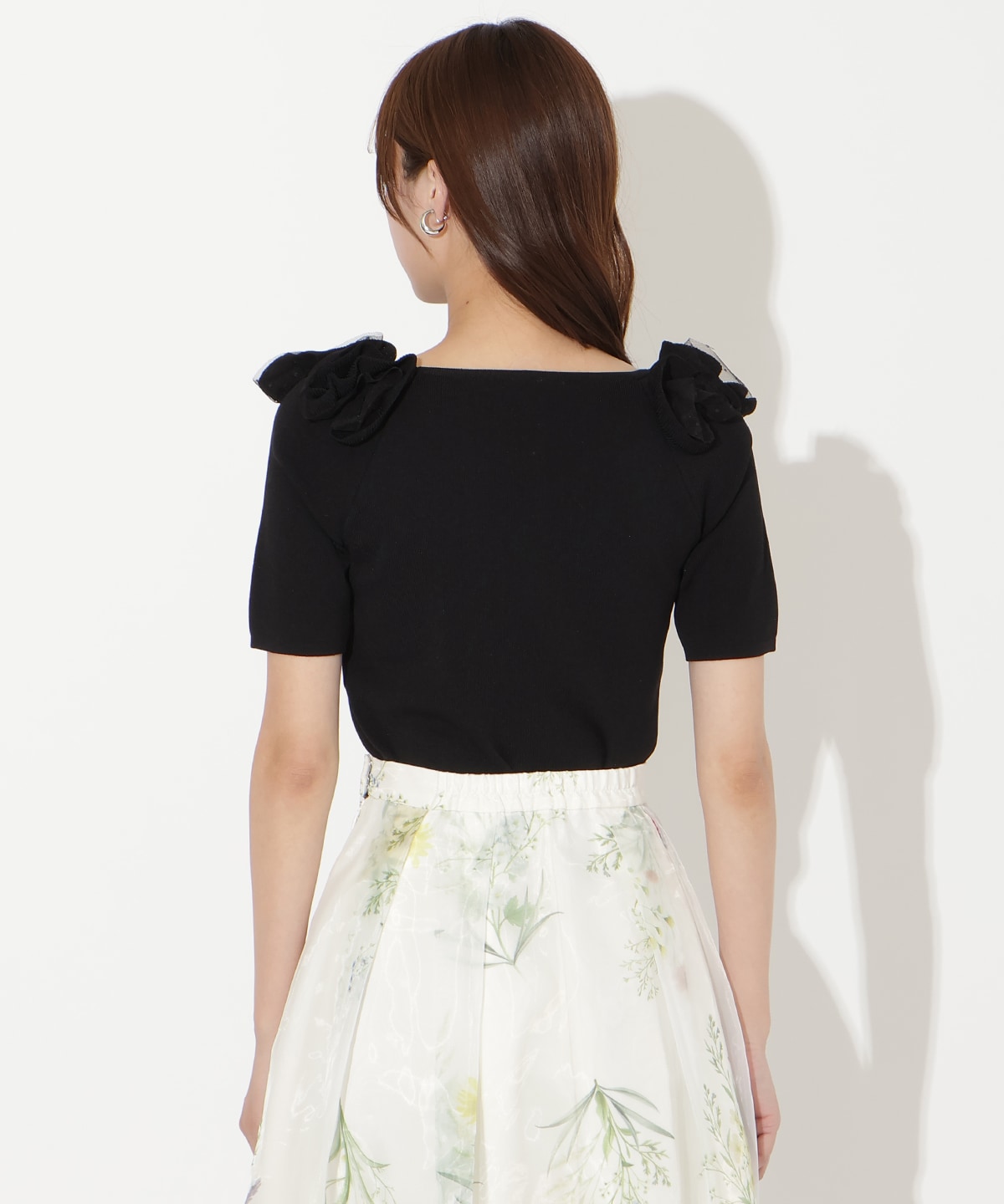 【先行予約受付中】フリルボートネックニットプルオーバー