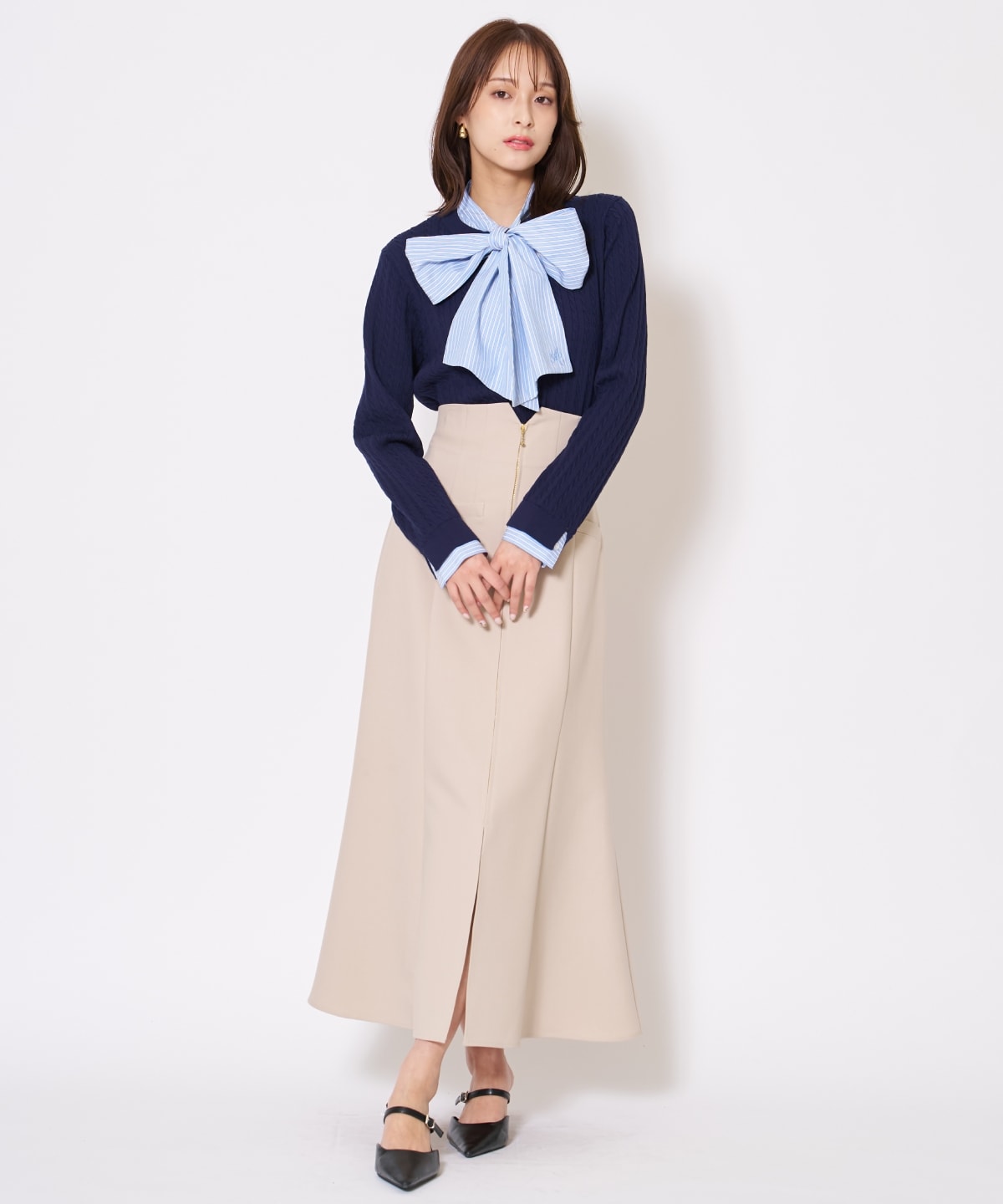 【先行予約受付中】ボウタイニットプルオーバー